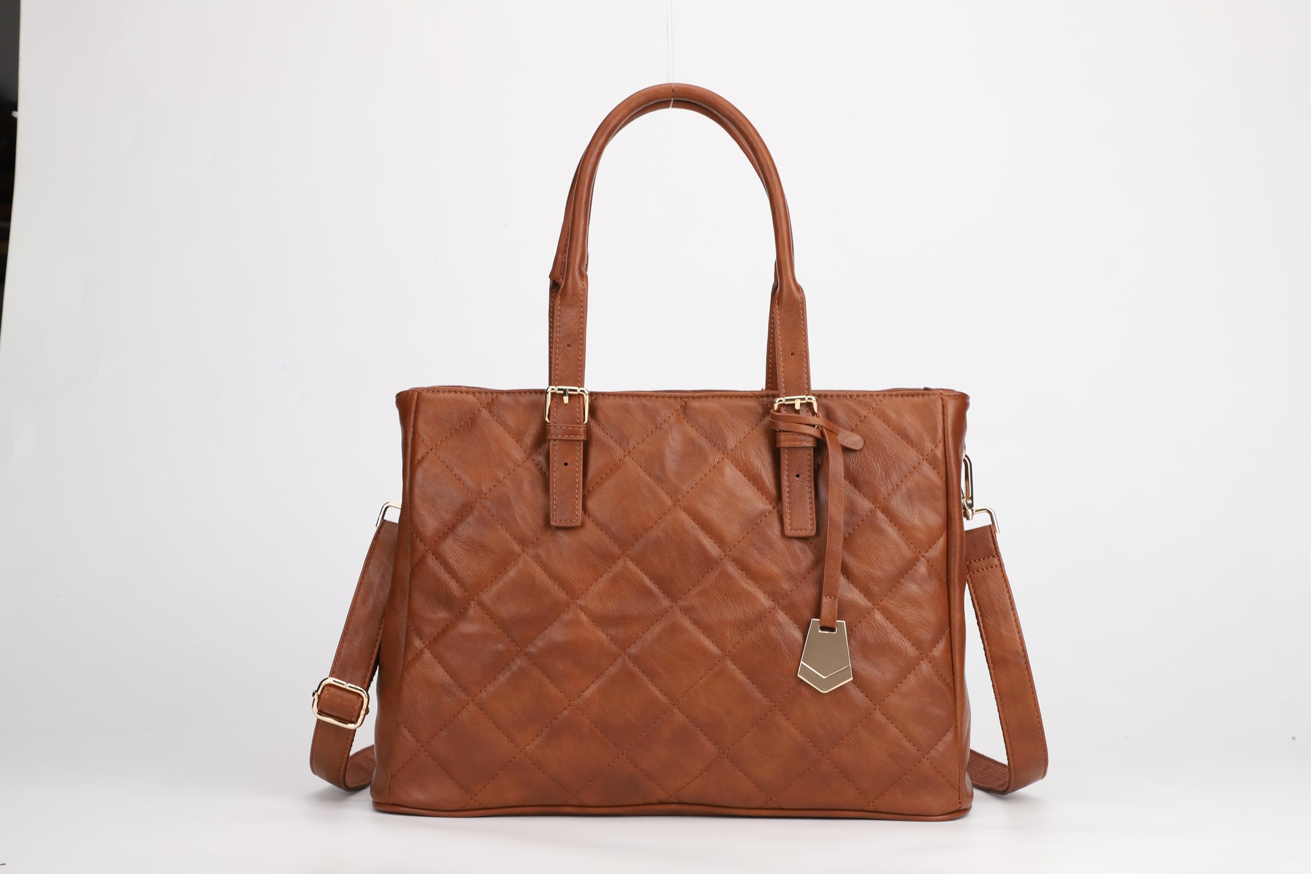 KouLi Buir Women's Quilted Tote Shoulder Bag - Stylish Top Handle Satchel Purse for Work, Travel & Everyday Use