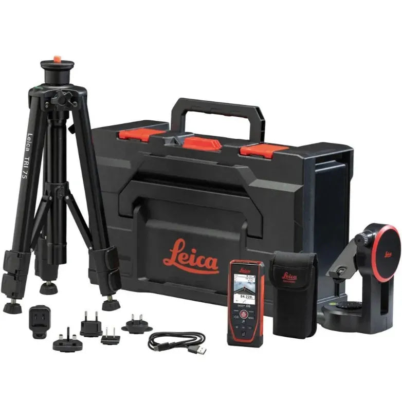 Leica Disto D5 Laser Distance Meter Kit with FT360 Adapter, TR75 Tripod & Carrying Case - Perfect for Construction, Real Estate & Home Renovation Projects