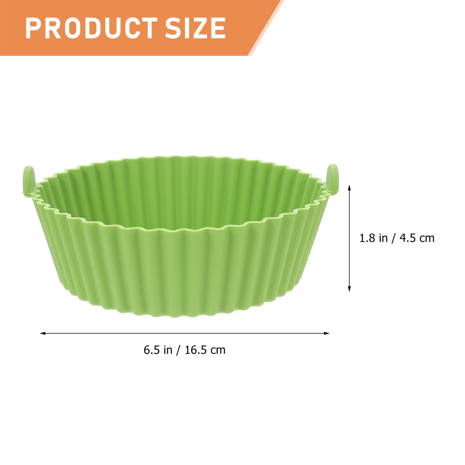 DOITOOL Air Fryer Accessories Set - 8 Inch Green Silicone Baking Mat, Non-Stick Parchment Paper, Cupcake Liners & Pot Liners for Air Fryer, Oven & Microwave - Durable, Heat-Resistant & Eco-Friendly Kitchen Tools for Healthy Cooking