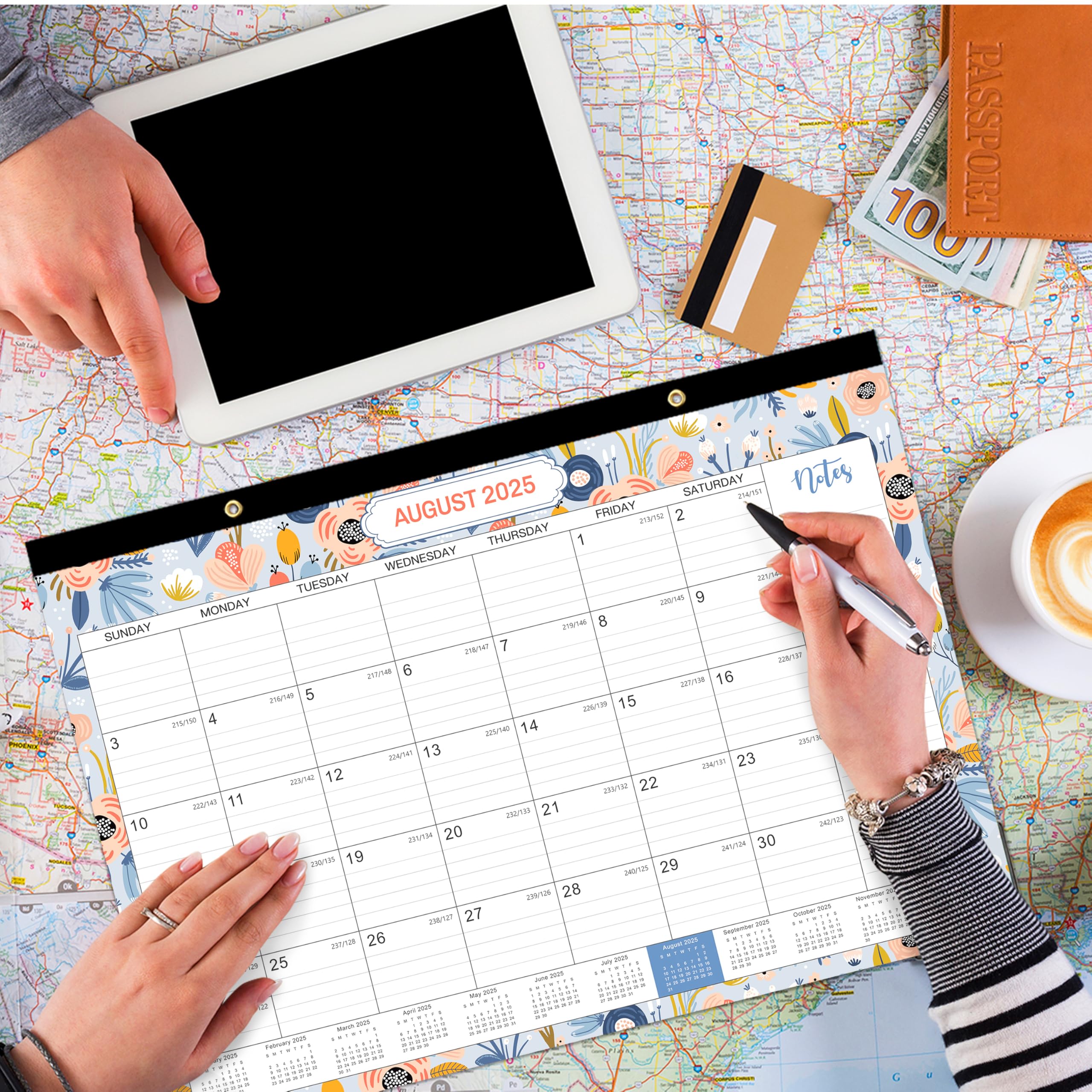 2025-2026 Desk Calendar - 18 Month Large Planner from July 2025 to December 2026 | 12