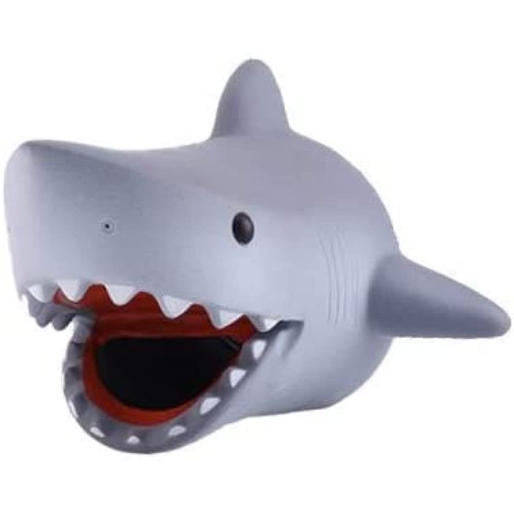 Kids Faucet Extender - Baby Bath Spout Cover for Toddlers | Safe & Fun Shark Design | Grey Bathroom Accessories for Child Safety | Perfect for Bathtub, Sink & Kitchen Use