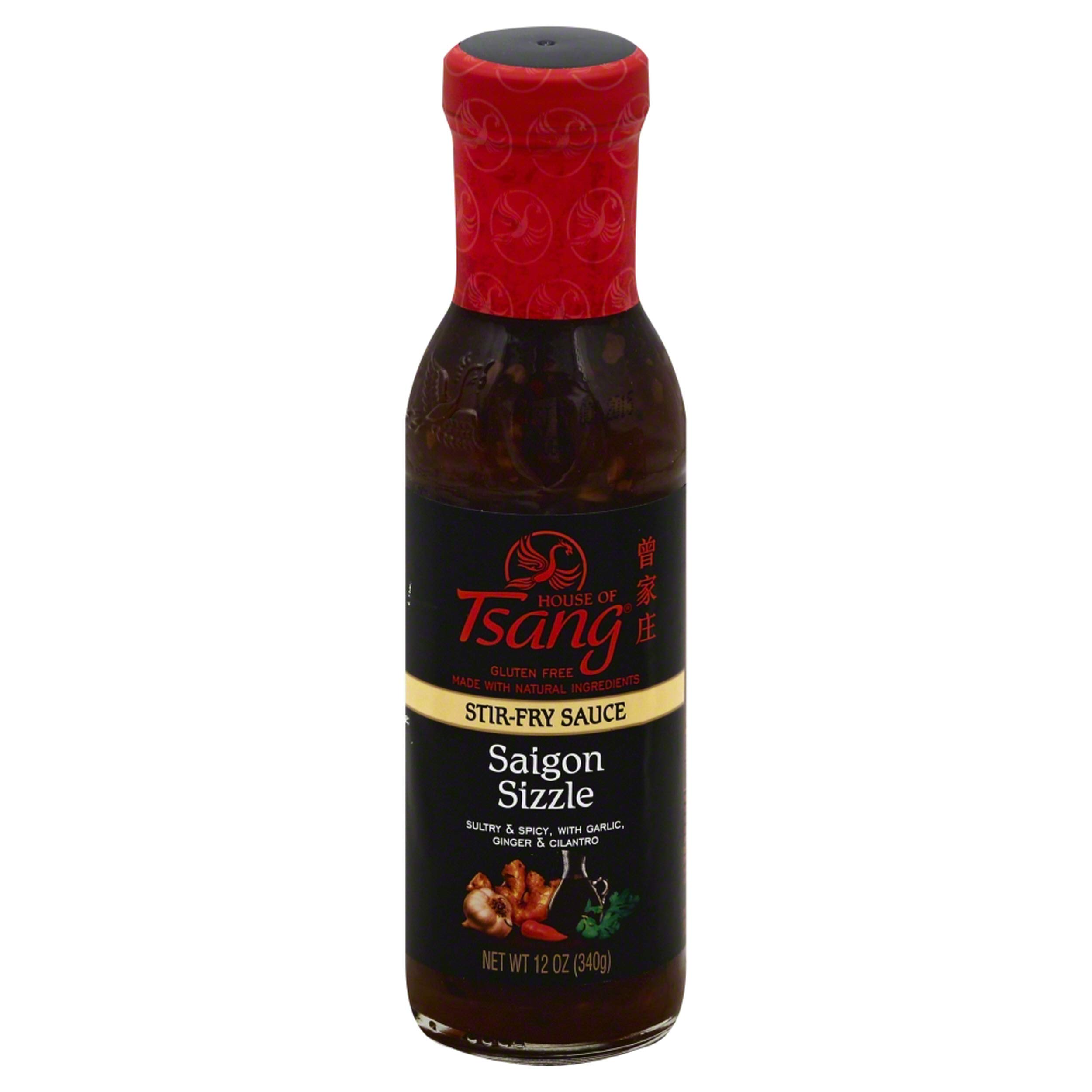 HOUSE OF TSANG Saigon Sizzle Stir-Fry Sauce 12 oz - Authentic Asian Flavor for Wok Cooking, Noodles & Rice Dishes