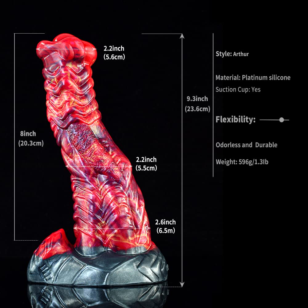 BeHorny Liquid Silicone Alien/Fido Dildo Sex Toy with Strong Suction Cup - Realistic Adult Toy for Solo Play, Couples & BDSM Fantasy (Black)