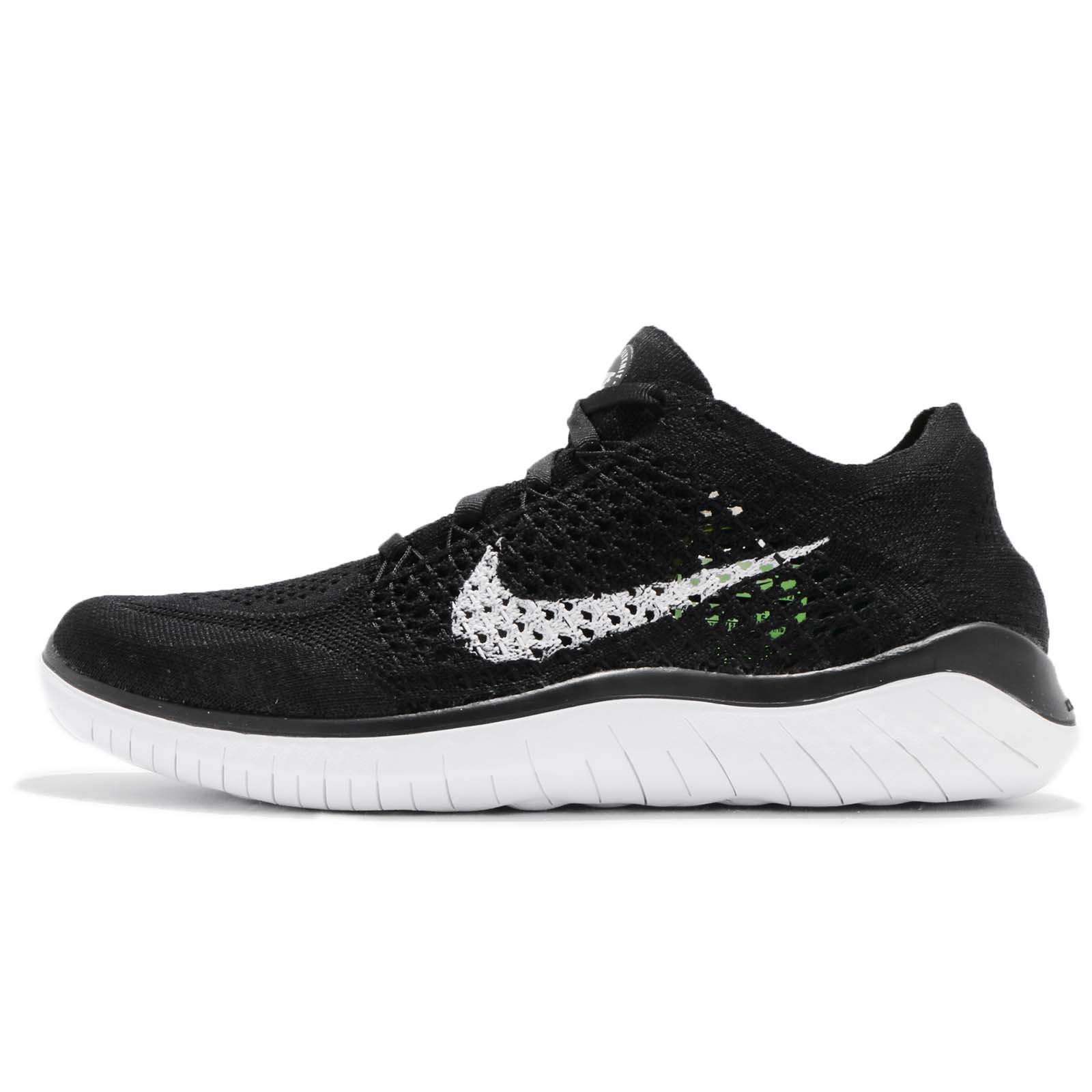 Nike Women's Free RN Flyknit 2018 Running Shoes - Lightweight Breathable Sneakers for Women, Black/White (Black Upper), Size 11 | Perfect for Jogging, Gym Workouts & Daily Wear