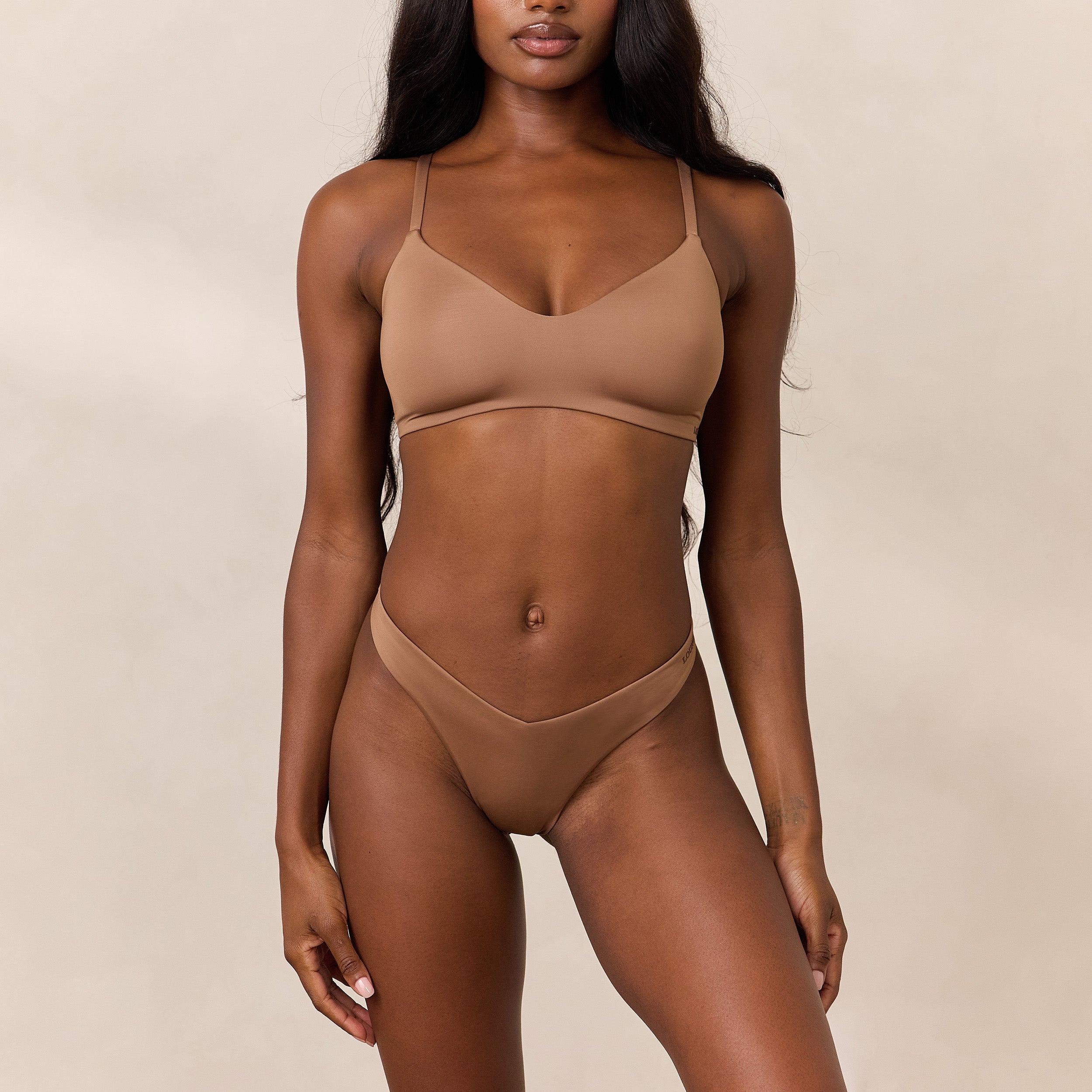 Free Form Bra in Cinnamon - Comfortable Wireless Bralette for Yoga, Lounge & Everyday Wear