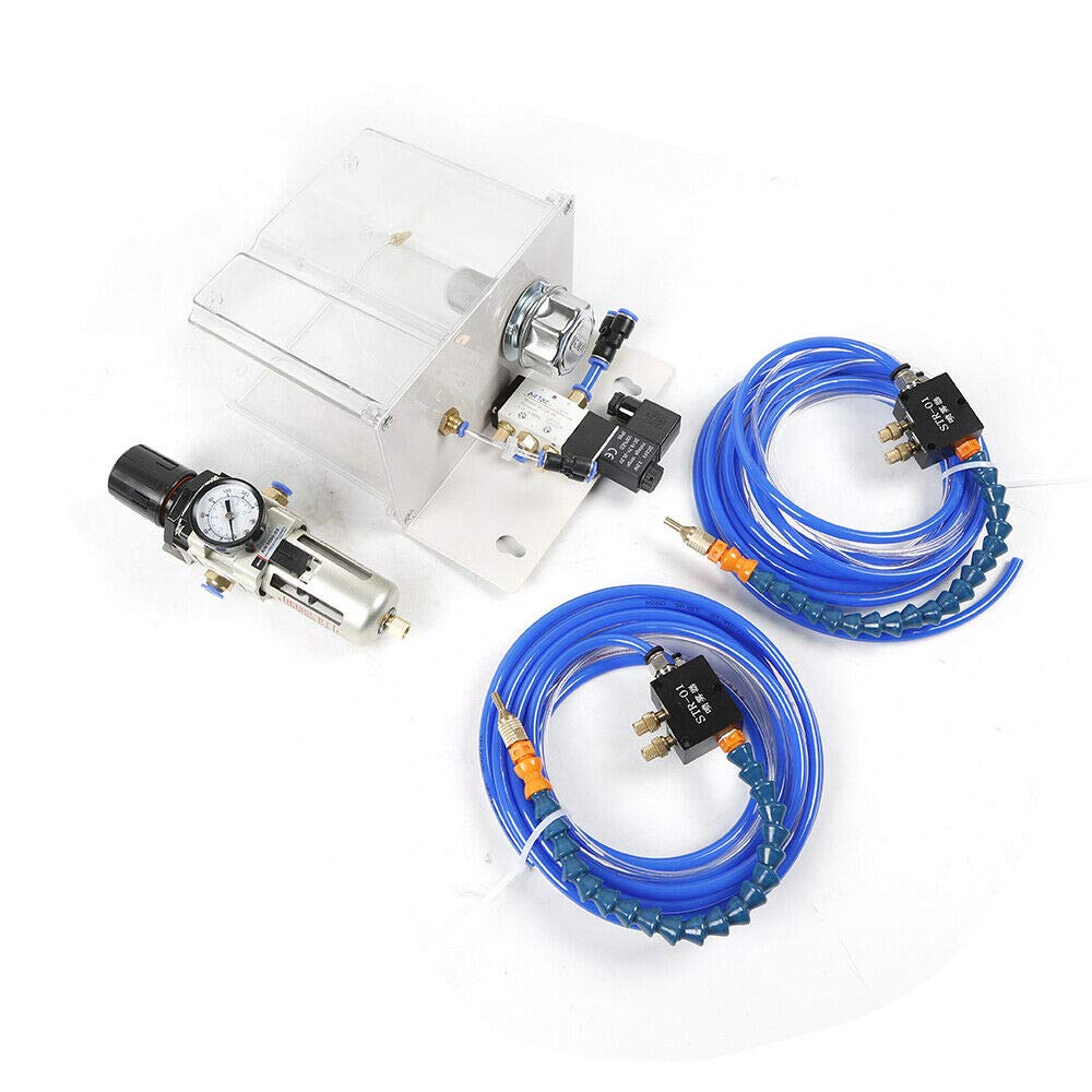 Self-Priming Micro-Mist Machine YS-BPV-3000 - Coolant Spray Pump for CNC Lathe, Milling & Drilling Machines - Includes STR-01 Pneumatic Cooling Spray, Solenoid Valve & Filter - Perfect for Metalworking, Industrial Cooling & Precision Machining