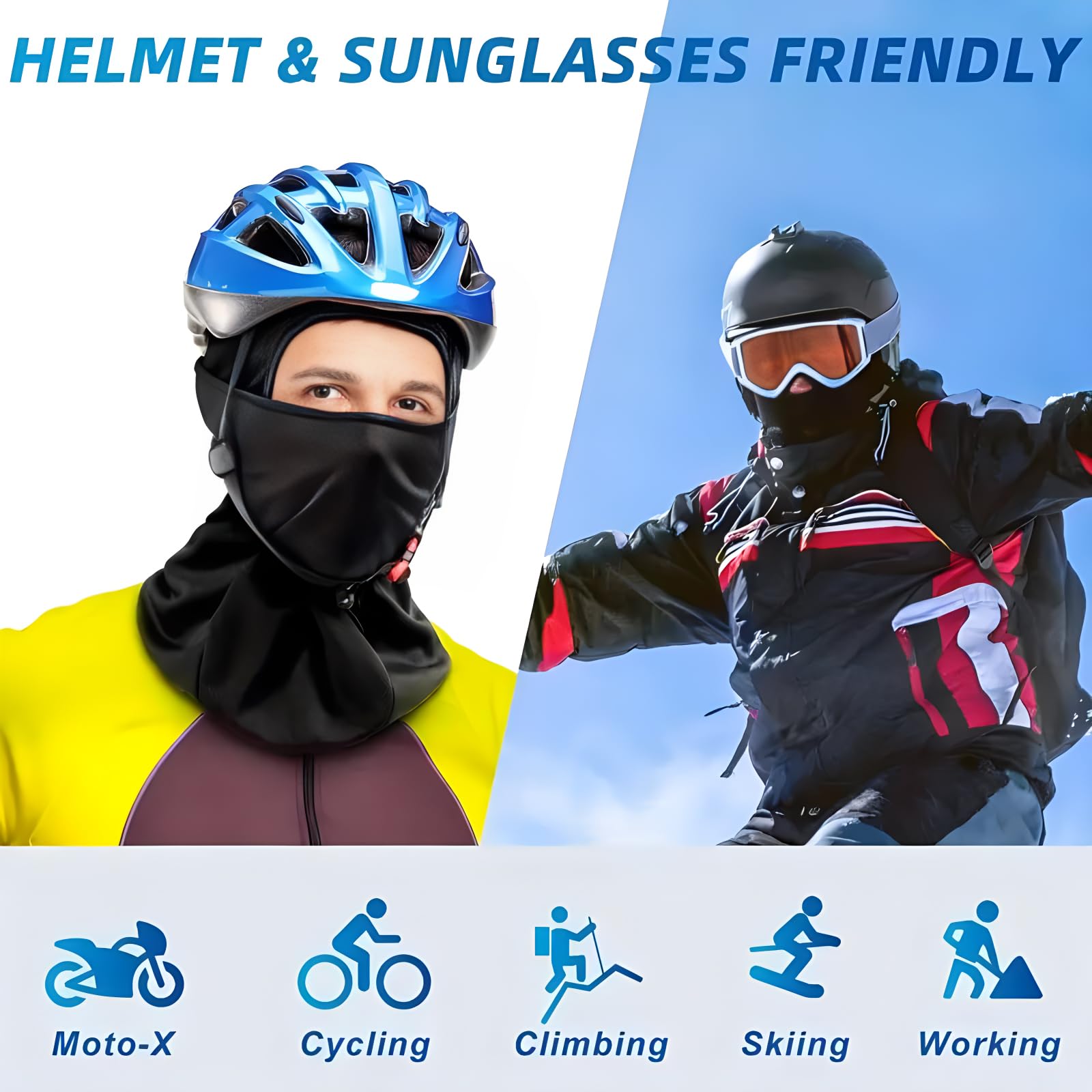 6 Pack Ski Mask Balaclava for Men & Women - UV Protection, Breathable Face Cover for Skiing, Motorcycle Riding & Outdoor Sports