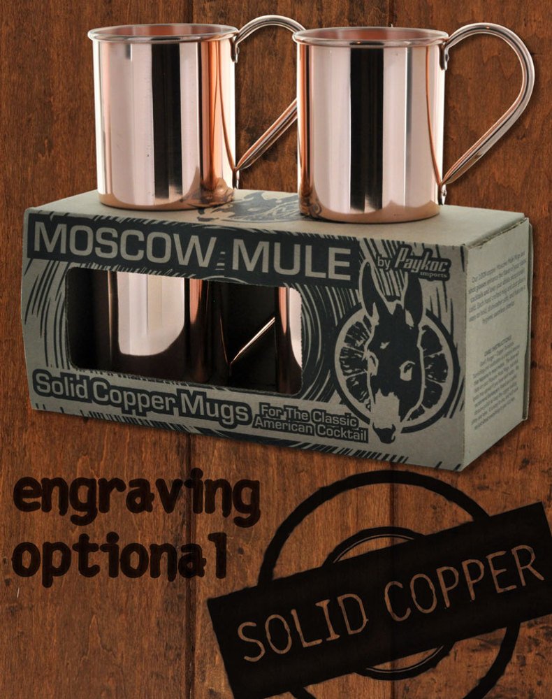 4 Pack - 18oz Solid Copper Moscow Mule Mugs with Hammered Finish - Premium Cocktail Cups for Whiskey, Vodka & Beer - Perfect for Parties, Gifts & Home Bars
