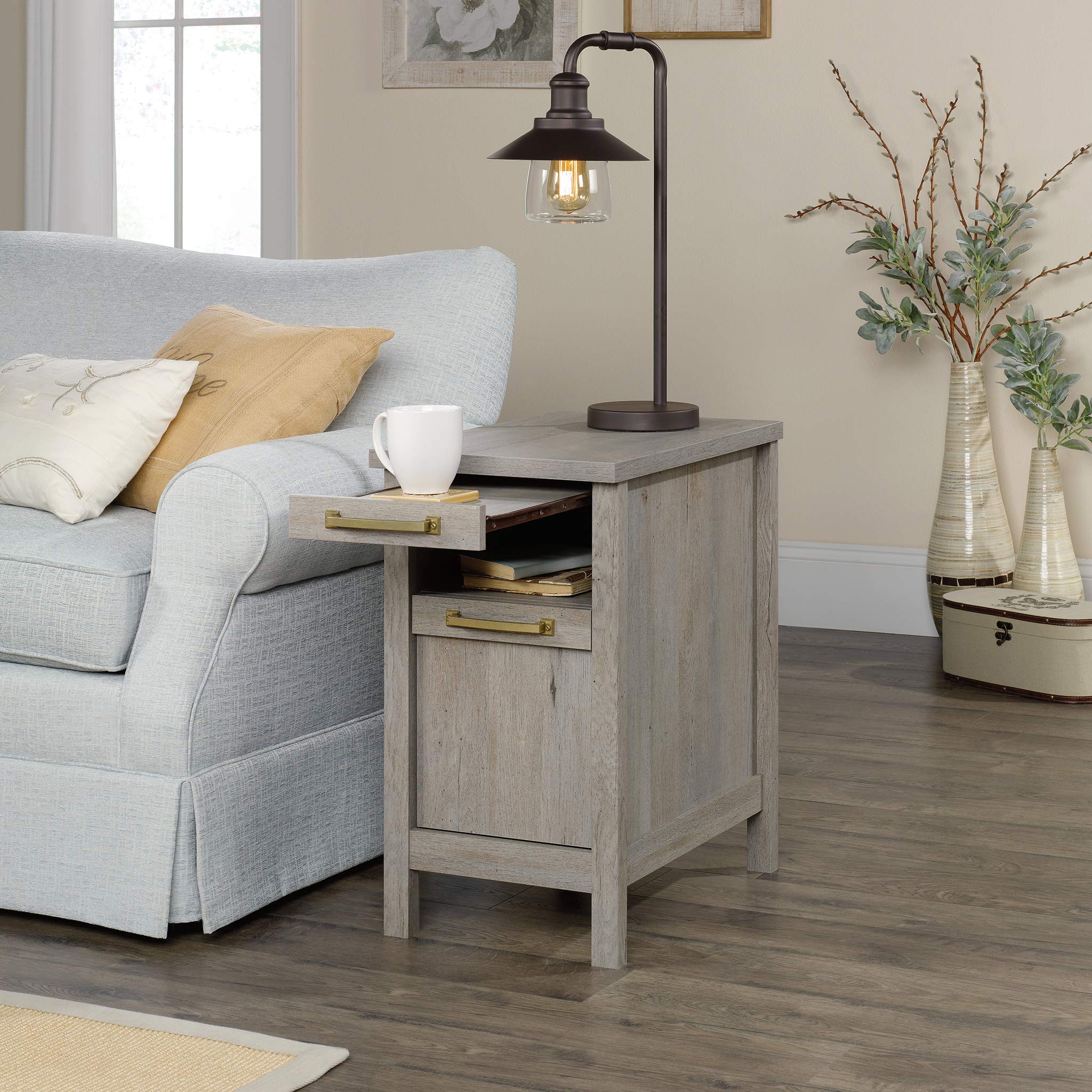 Sauder Manhattan Gate Coffee Table & Cannery Bridge Side Table Set - Mystic Oak Finish for Living Room, Lounge & Home Decor