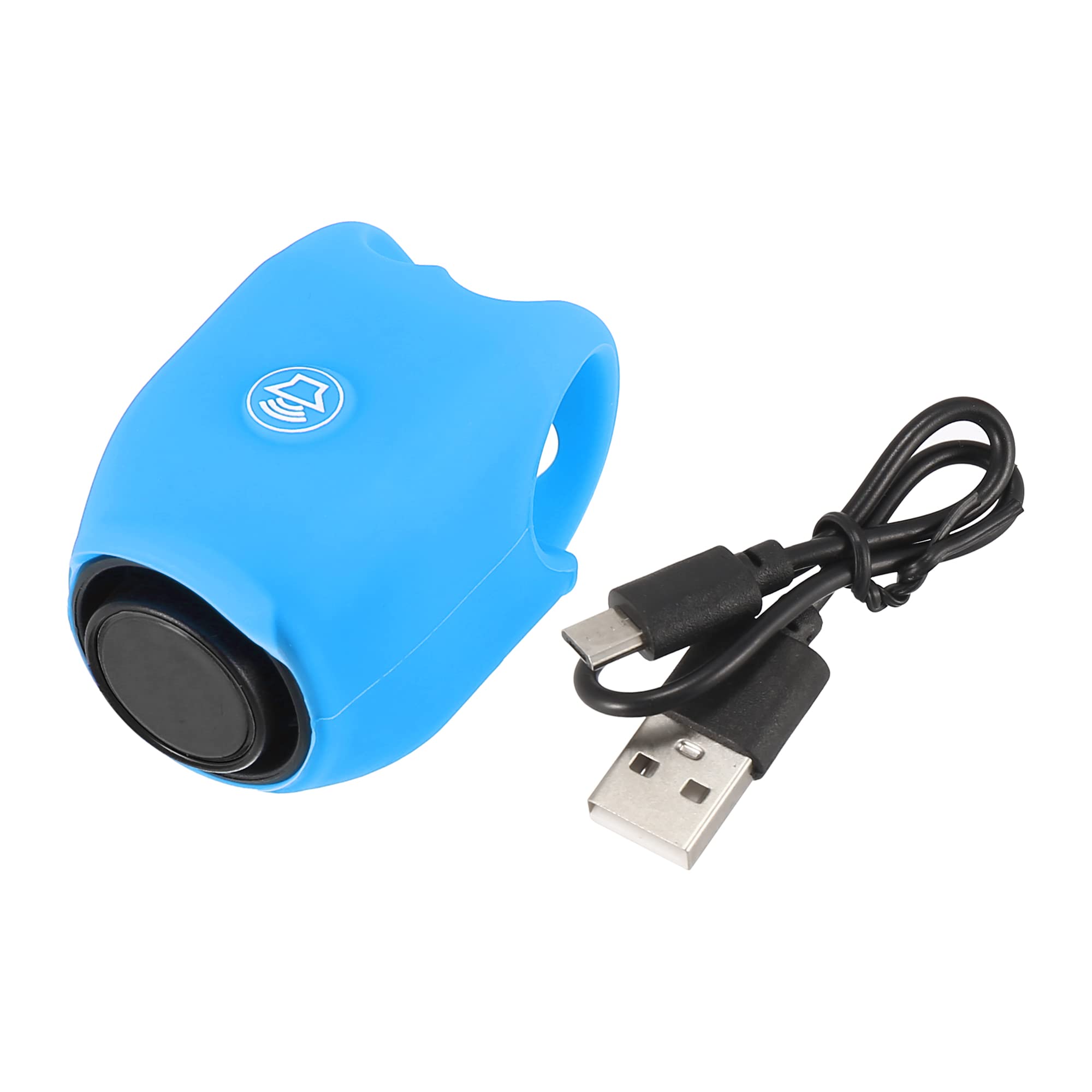 X AUTOHAUX Rechargeable Electric Bike Bell - Loud Cycling Horn for Mountain & Road Bikes - Waterproof Silicone Bicycle Bell - Perfect for Commuting, Trail Riding & Urban Cycling Safety