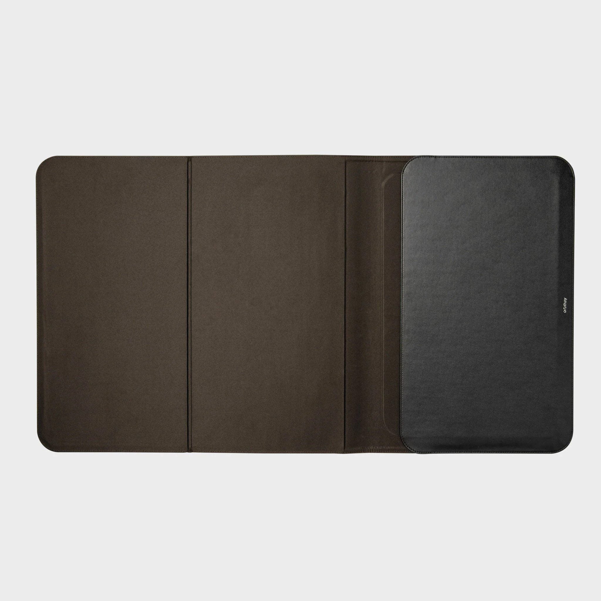 ORBITKEY Hybrid Laptop Sleeve & Desk Mat - Premium Black Protective Case for MacBook & Laptops (2 Size Options) - Perfect for Office, Travel & Home Workspace Organization