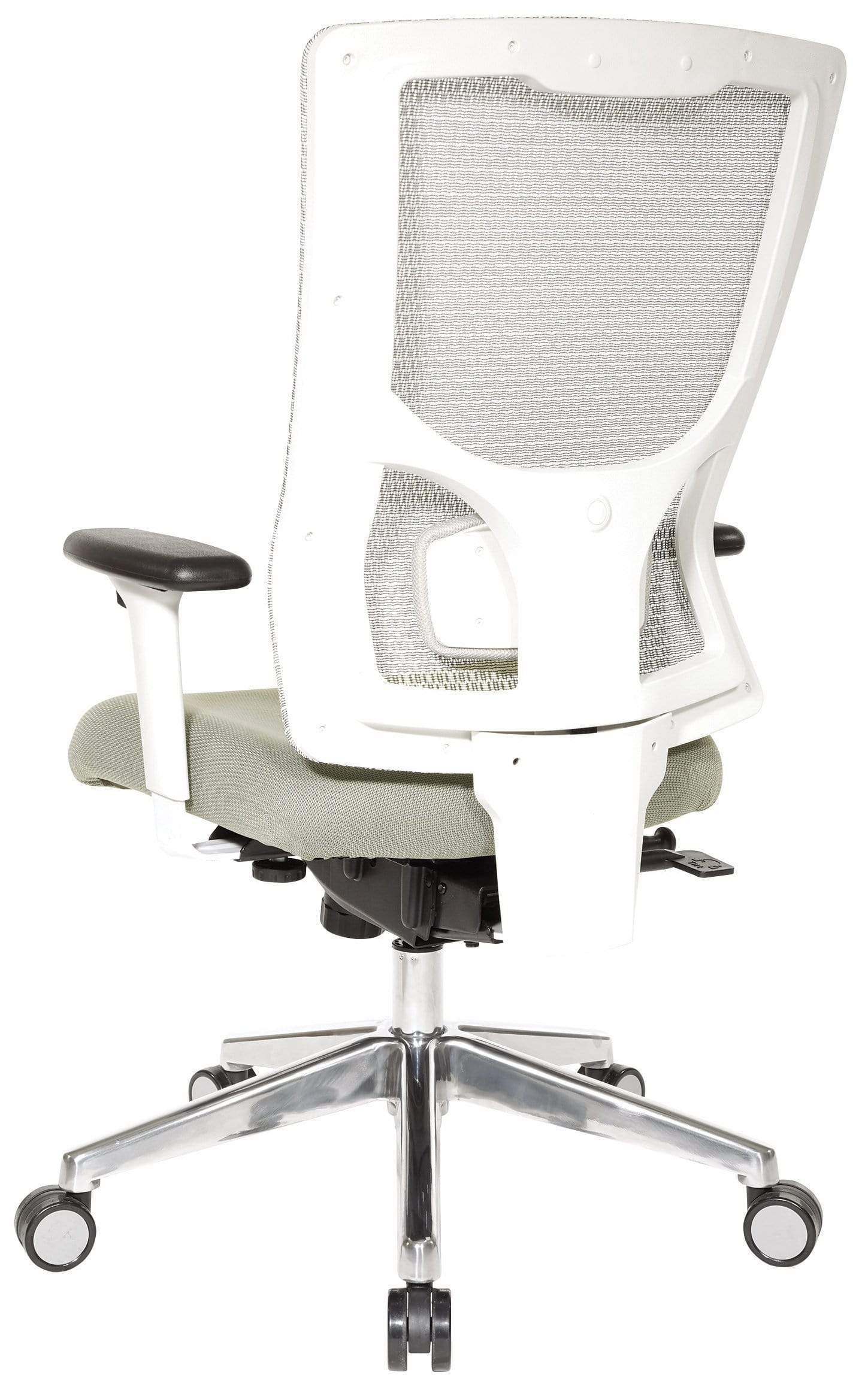 Office Star Pro Line II™ ProGrid® White Mesh Mid Back Chair [95672 5882] - Ergonomic Office Chair for Home & Work, Comfortable Mesh Back Support for Long Hours Sitting