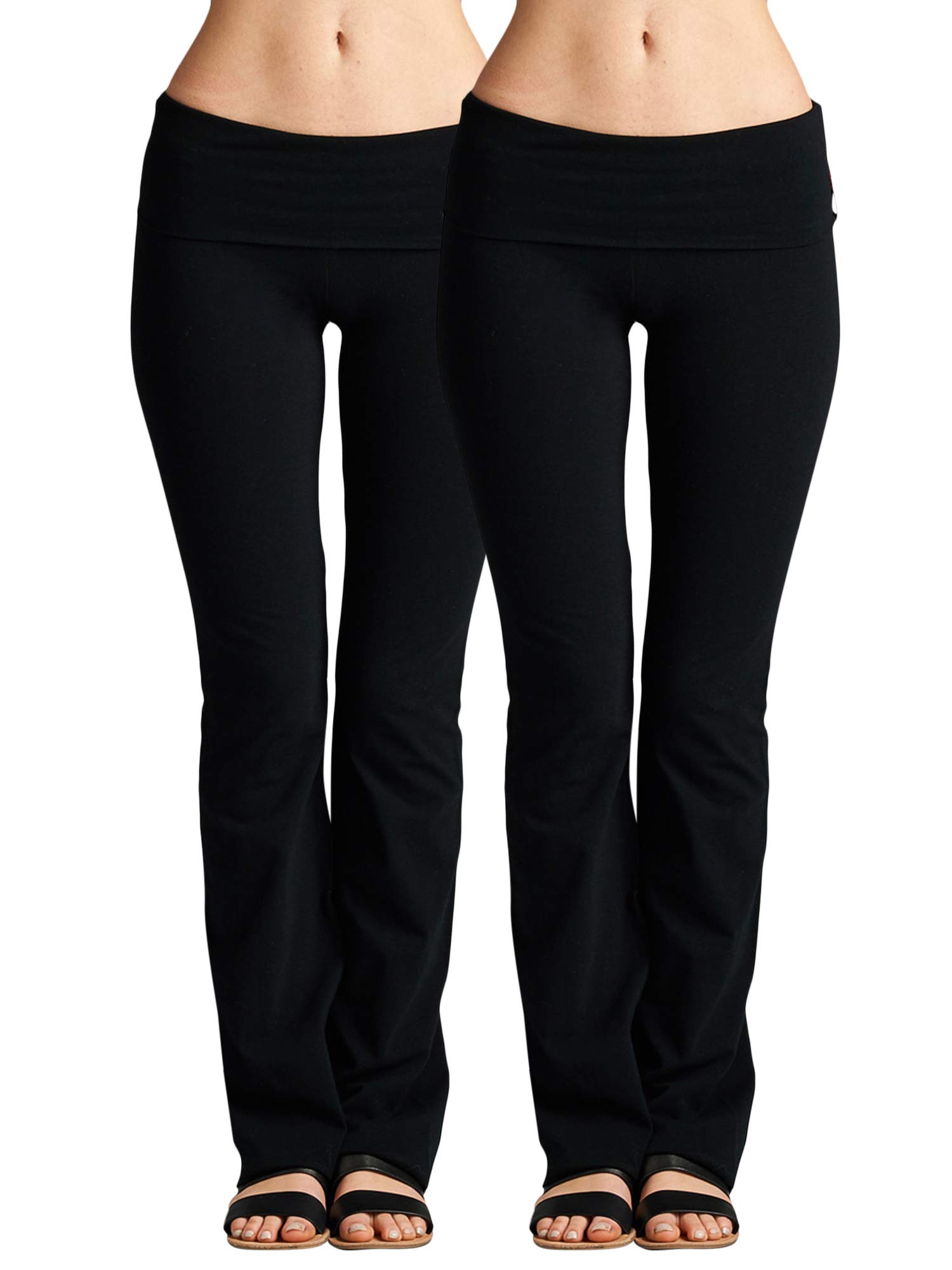 Women's & Juniors Stretchy High-Waisted Yoga Pants - Comfy Workout, Lounge & Activewear Flare Leggings for Gym, Running, Pilates & Everyday Wear