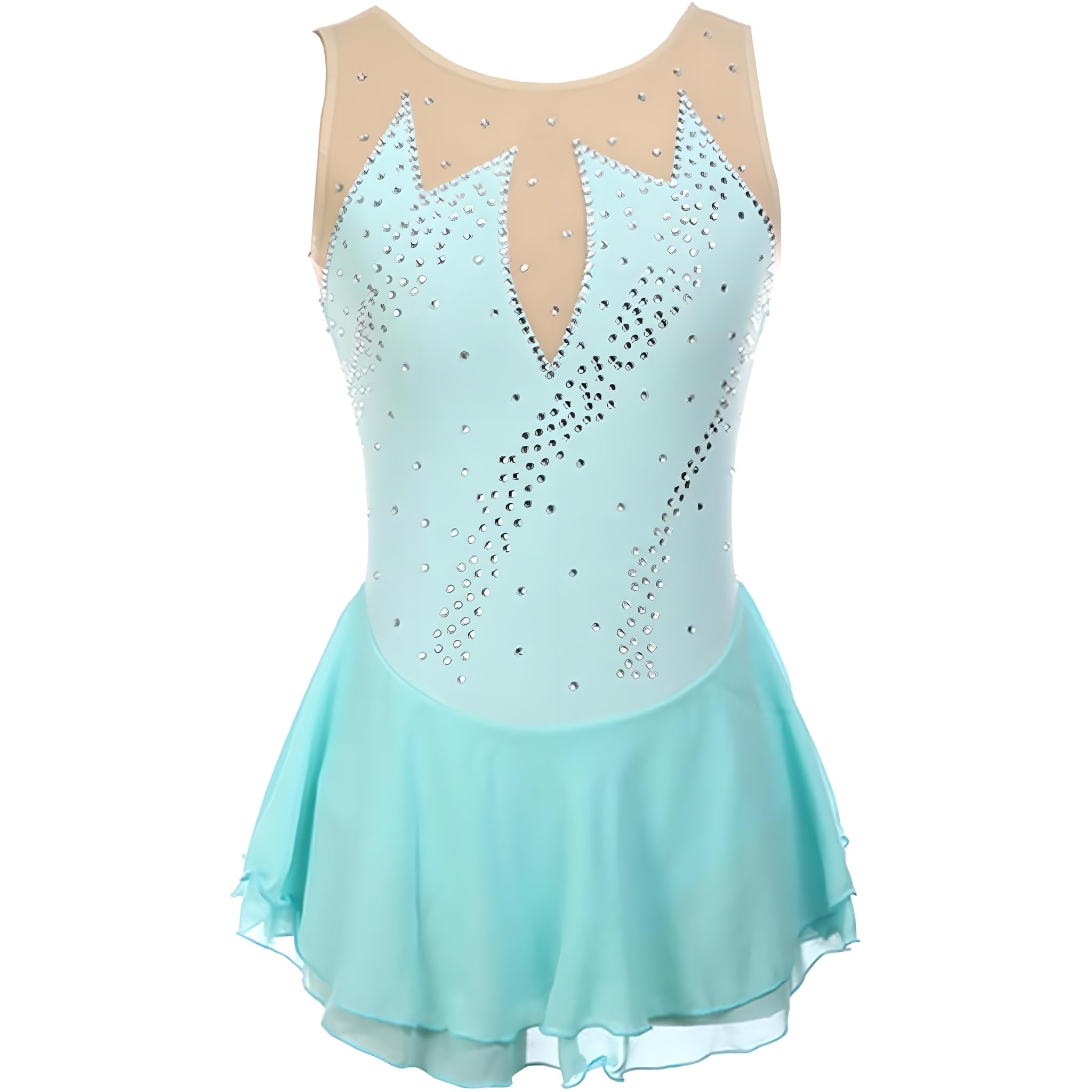 Girls Figure Skating Dress - Elegant Ice Skating Skirt for Women & Teens - Perfect for Competitions, Performances & Practice