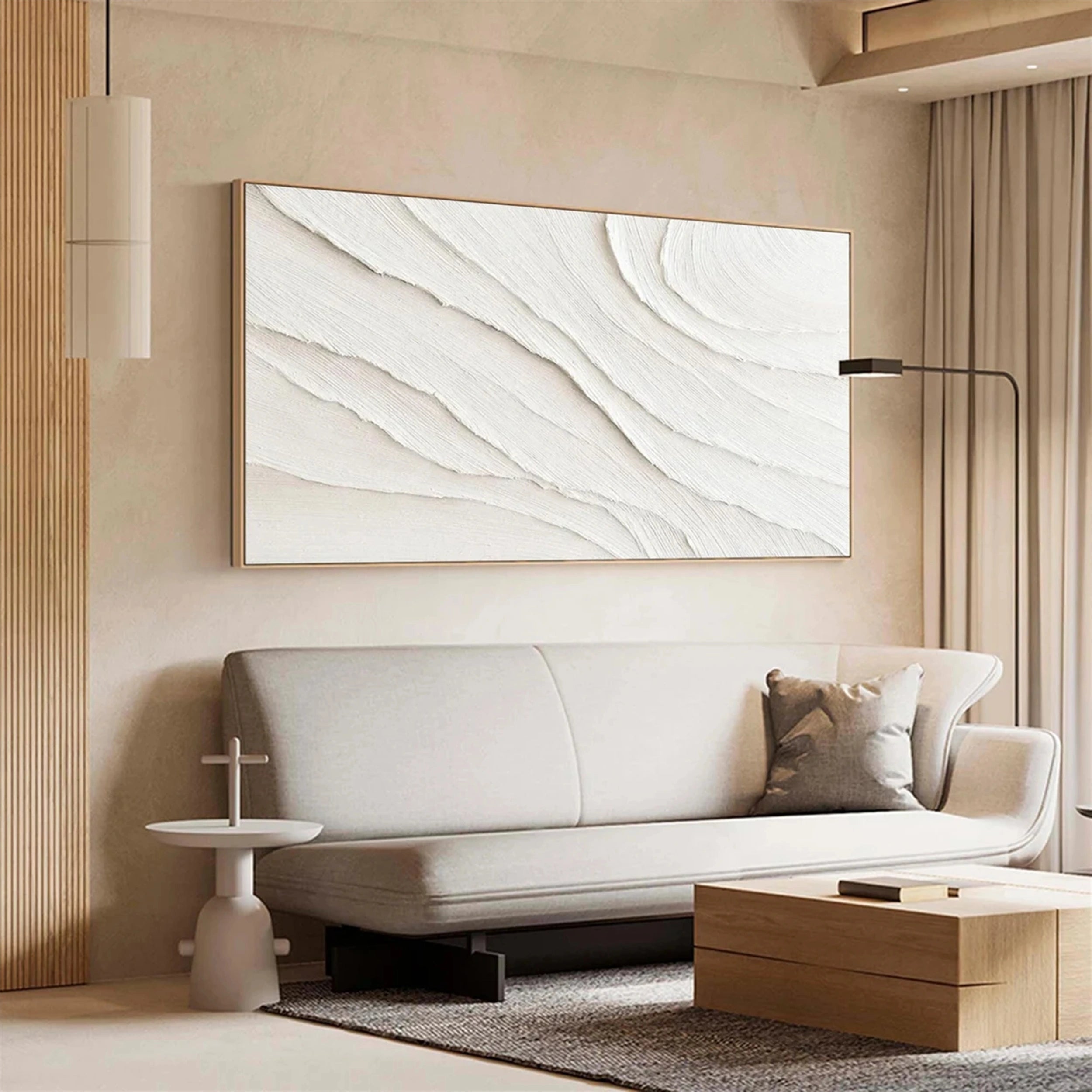 Minimalist Textured Plaster Art Painting - Abstract Wall Decor for Living Room & Bedroom #MM106