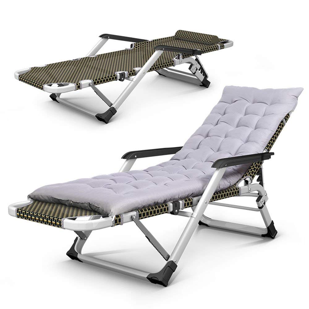 Adjustable Reclining Folding Chair - Ergonomic Office Nap Chair with 15-Position Lumbar Support, Multi-Functional Lazy Chair for Indoor/Outdoor Use - Perfect for Home Office, Balcony, Garden & Leisure Spaces