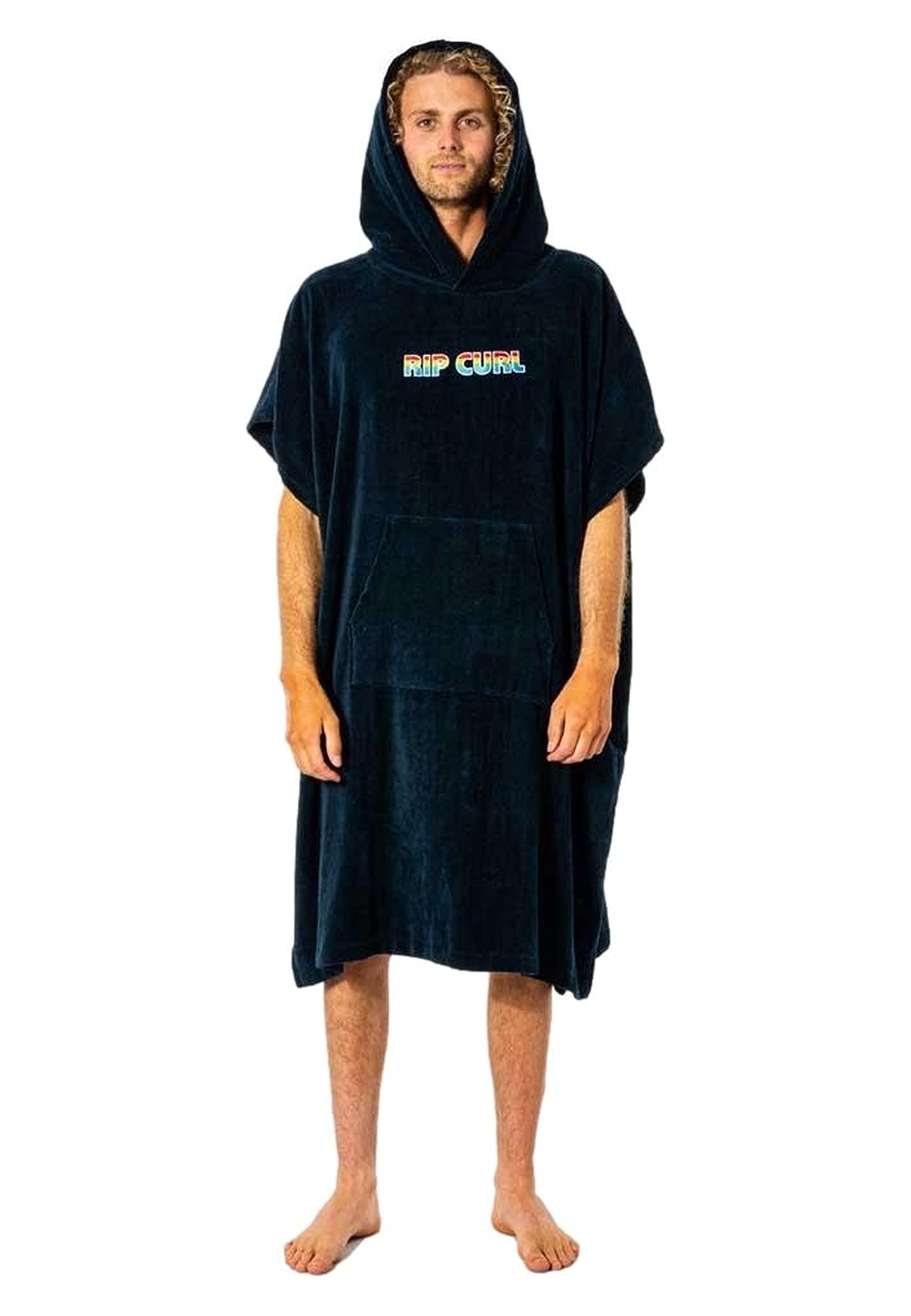 Rip Curl Men's Hooded Towel Changing Robe - Quick Dry Beach Towel for Surfing, Swimming & Outdoor Activities