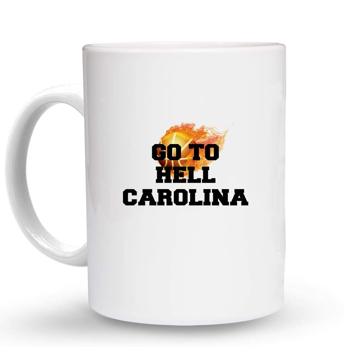 Makoroni - GO TO HELL CAROLINA Basketball Player - 6 Oz. Ceramic Espresso Mug Coffee Cup for Fans, Perfect for Gifts, Game Day & Office Use - DesR47