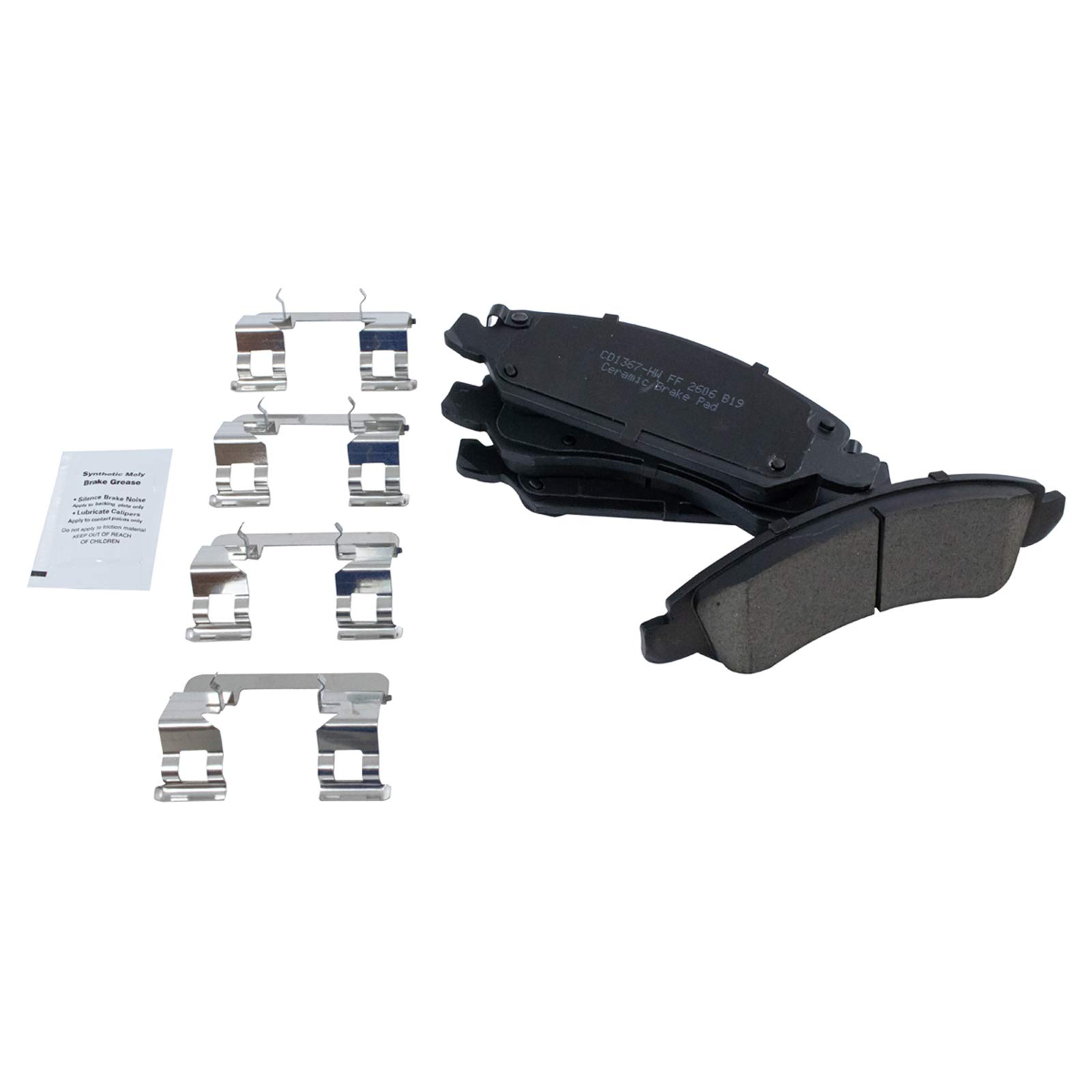 TRQ Front & Rear Performance Drilled & Slotted Brake Rotors & Posi-Quiet Ceramic Brake Pads Kit - High-Performance Braking for Cars, Trucks & SUVs - Perfect for Racing, Towing & Daily Driving