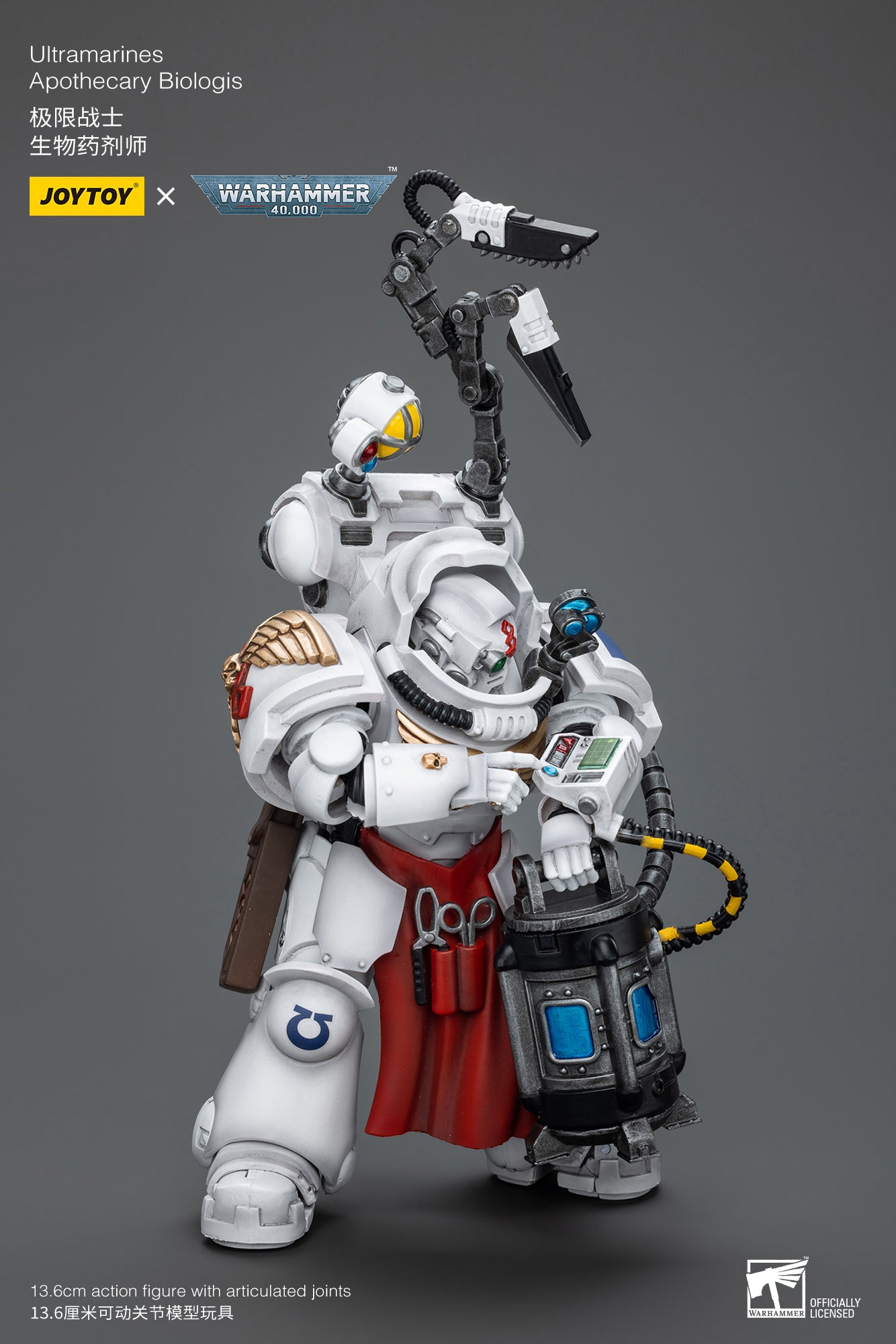 JOYTOY 1/18 Warhammer 40K Ultramarines Apothecary Biologis Action Figure - Reissue Collectible Model for Tabletop Gaming & Display