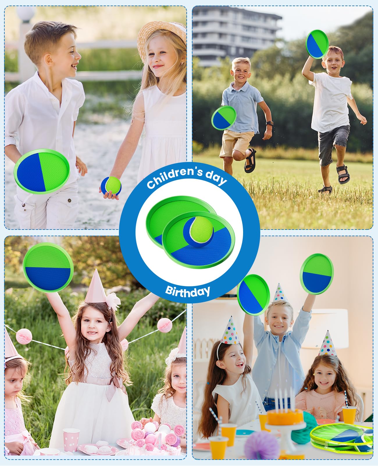 Aywewii Ball Catch Paddle Set - Outdoor Beach & Backyard Games for Kids & Adults - Fun Pool, Park, and Lawn Toss Toys for Ages 3-11 - Perfect for Family Gatherings, Picnics, and Summer Activities