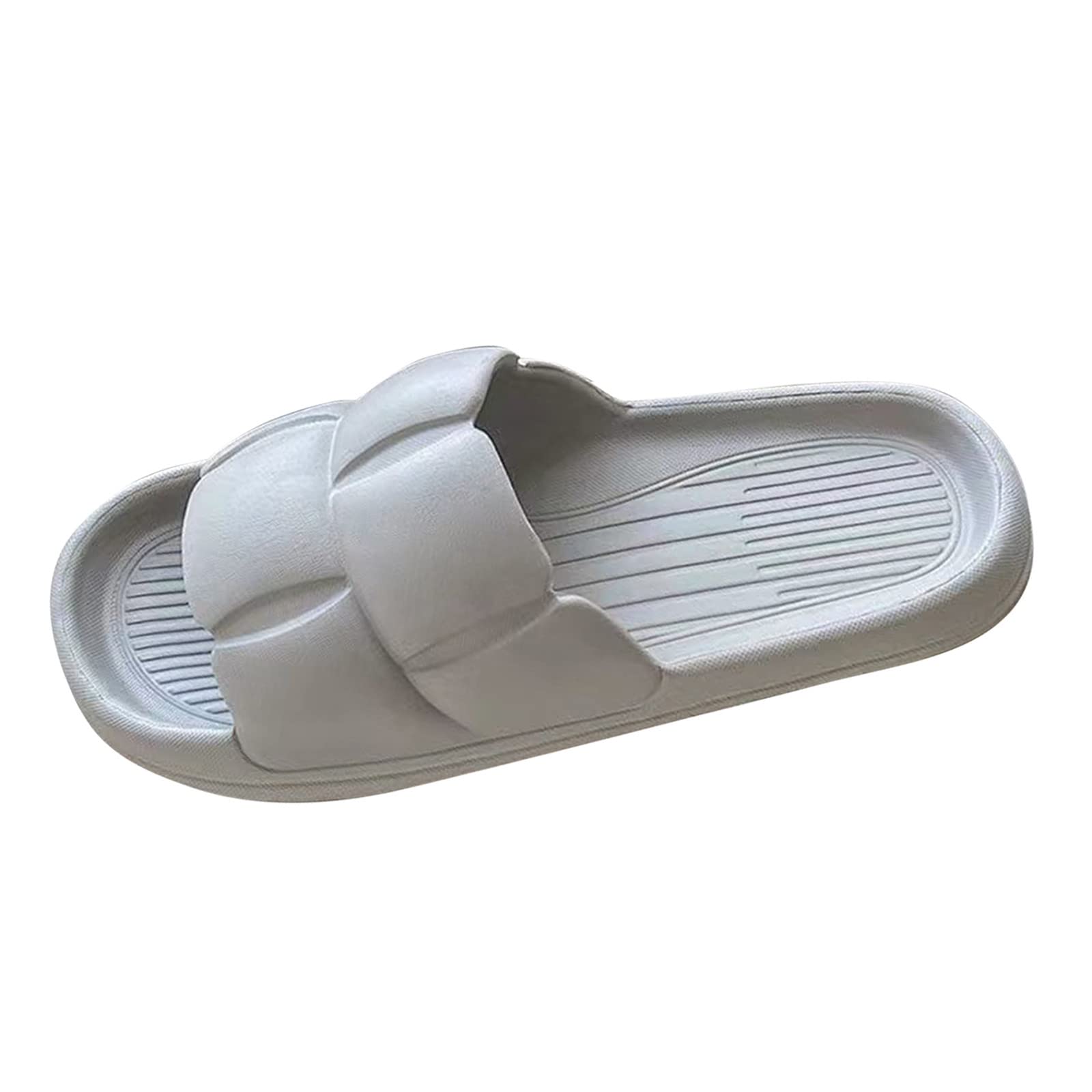 **Comfortable Cloud Slides for Women & Men - Soft Shower Slippers, Bathroom Sandals - Ultra Cushioned Black Sandals - Size 7 - Perfect for Home, Spa, and Poolside Relaxation**