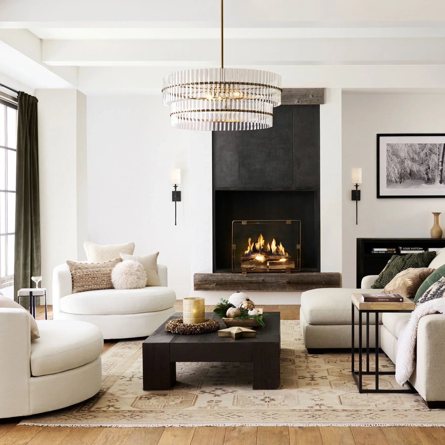Elegant Macy Crystal Round Chandelier - Modern Ceiling Light Fixture for Dining Room, Living Room & Bedroom Decor | Dimmable LED Lighting for Home & Wedding Venues