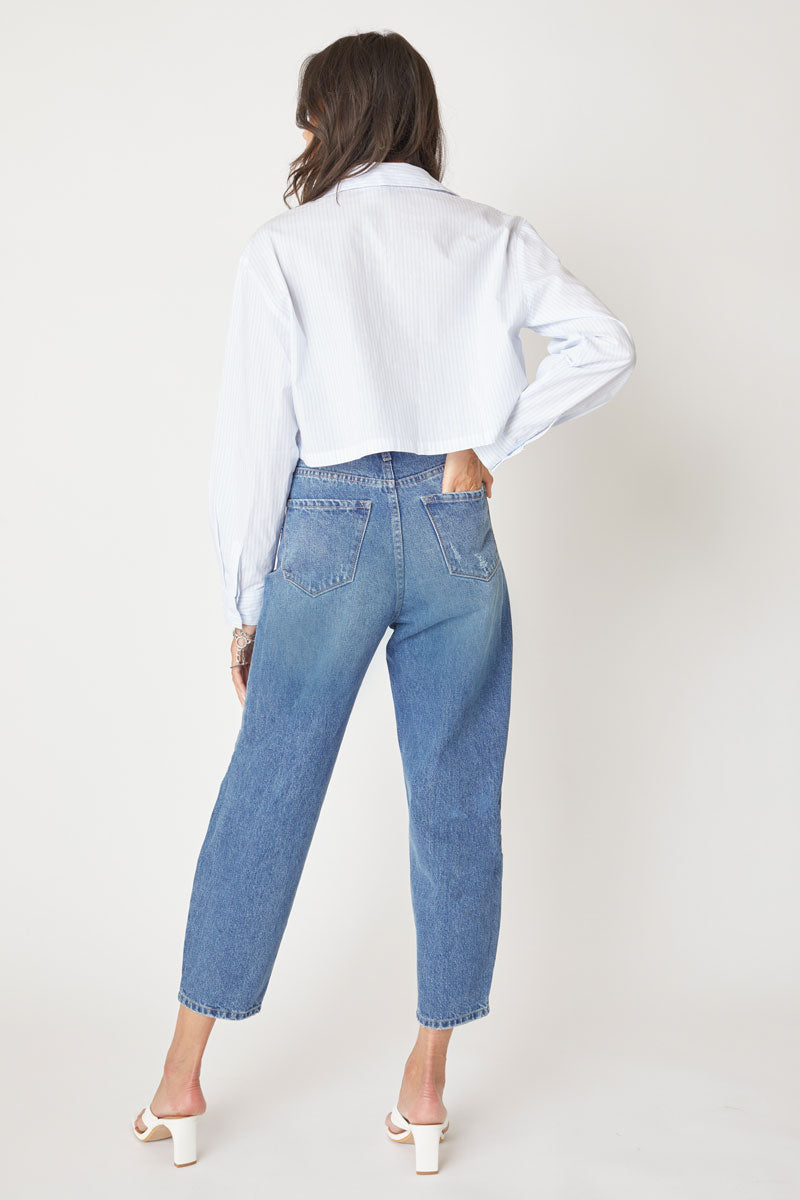Ivy Ultra High Rise Balloon Fit Jeans for Women - Trendy Stretch Denim Pants, Comfortable & Flattering - Perfect for Casual Outings, Date Nights & Street Style Fashion