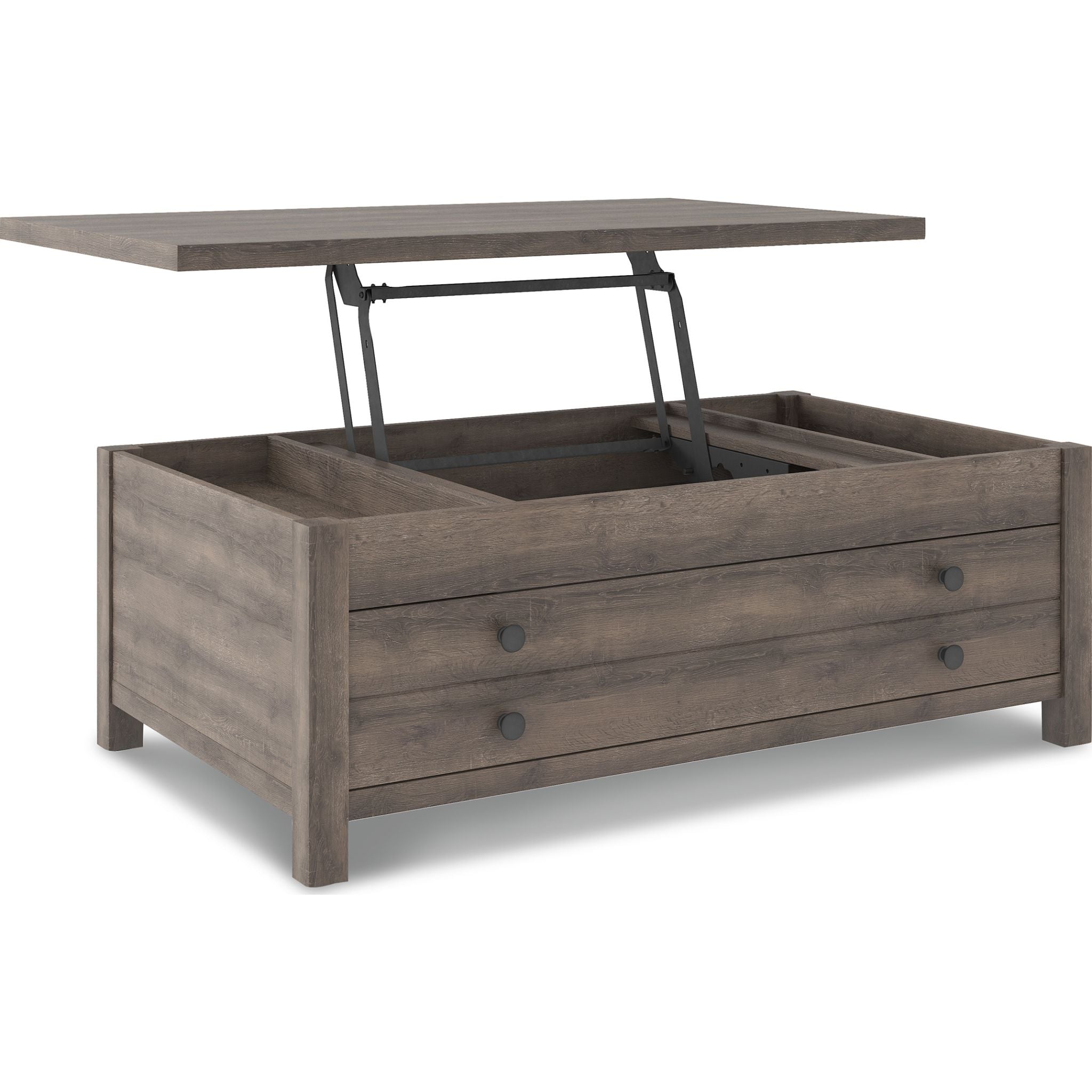 Modern Rectangle Lift Top Coffee Table with Storage - Solid Wood Lift-Top Design for Living Room, Sofa, and Home Decor - Perfect for Entertaining, Storage, and Multi-Functional Use