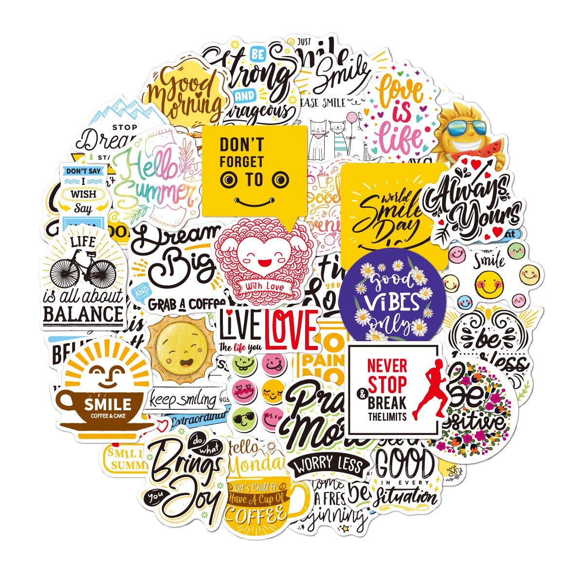 Se7enline 50 pcs Waterproof Vinyl Stickers - Durable Decals for Laptop, Guitar, Water Bottle, Car, Luggage & Bike - Custom Graffiti & Personalization Stickers - Perfect for DIY Decor, Travel Gear & Urban Style