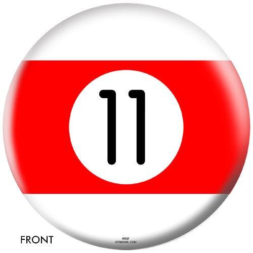 OnTheBallBowling Billiards Bowling Ball - Red Stripe 11-Pound Ball for Professional & Casual Play | Perfect for Bowling Alleys, Home Practice & League Games