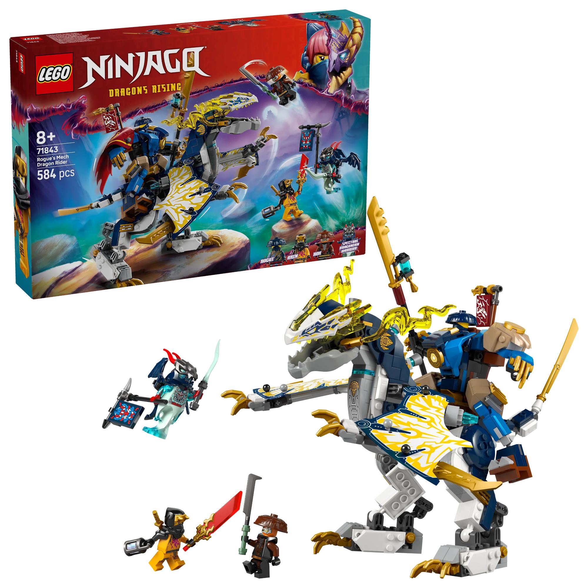 LEGO Ninjago Rogue's Mech Dragon Rider Building Set (71843) – Creative Play for Kids & Collectors, Perfect for Ninja-Themed Adventures & Display