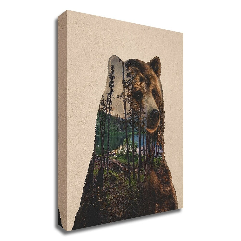 Bear Lake by Davies Babies - Stunning Canvas Wall Art Print, Ready to Hang - Perfect for Nursery, Bedroom & Living Room Decor