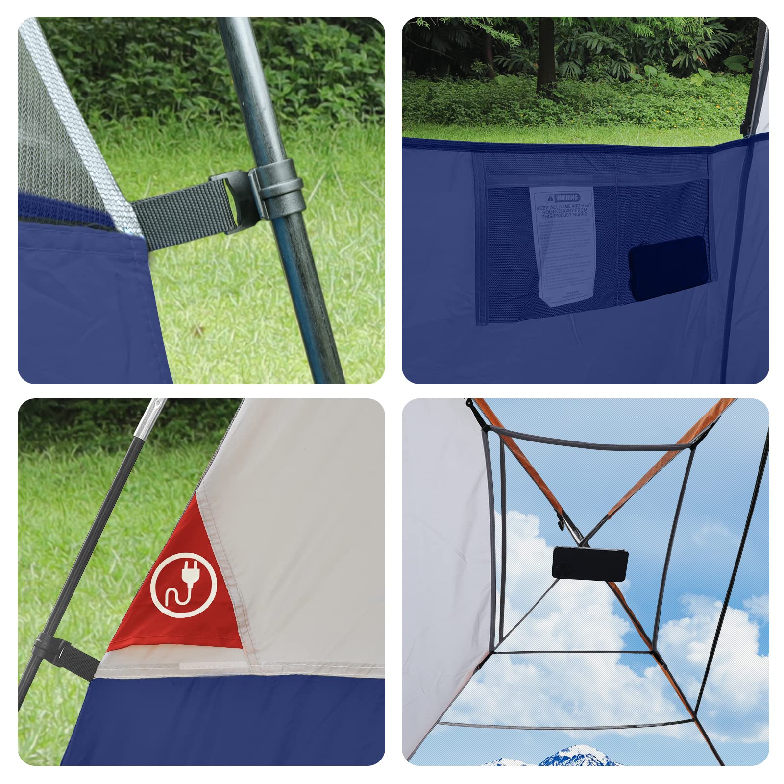 CP Tent 3/4/6/8 Person Waterproof Windproof Family Camping Tent with Rainfly - Large Mesh Windows & Wide Door - Easy Setup Portable Dome Tent with Carry Bag - Perfect for Backpacking, Hiking & Outdoor Adventures