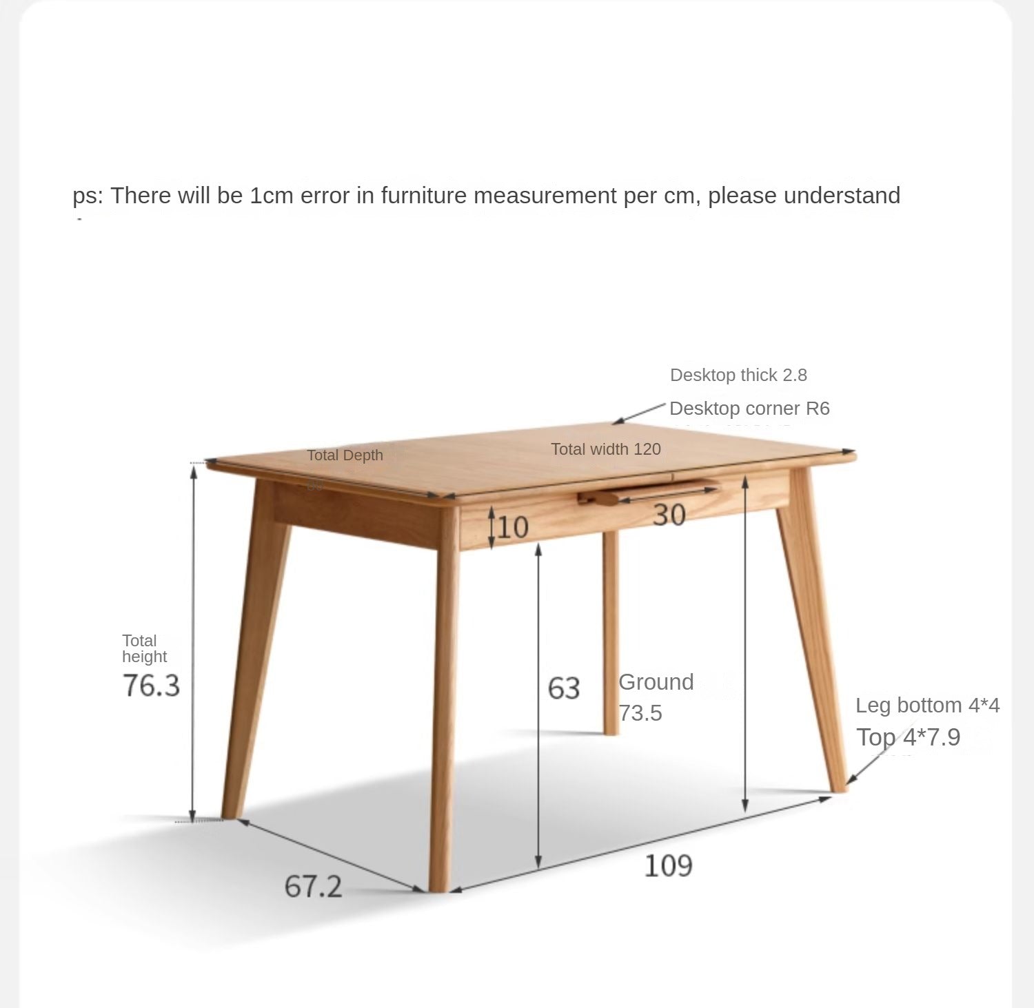 Solid Oak & Ash Wood Nordic Wall Mounted Extendable Dining Table - Space Saving Retractable Design for Small Apartments & Modern Homes