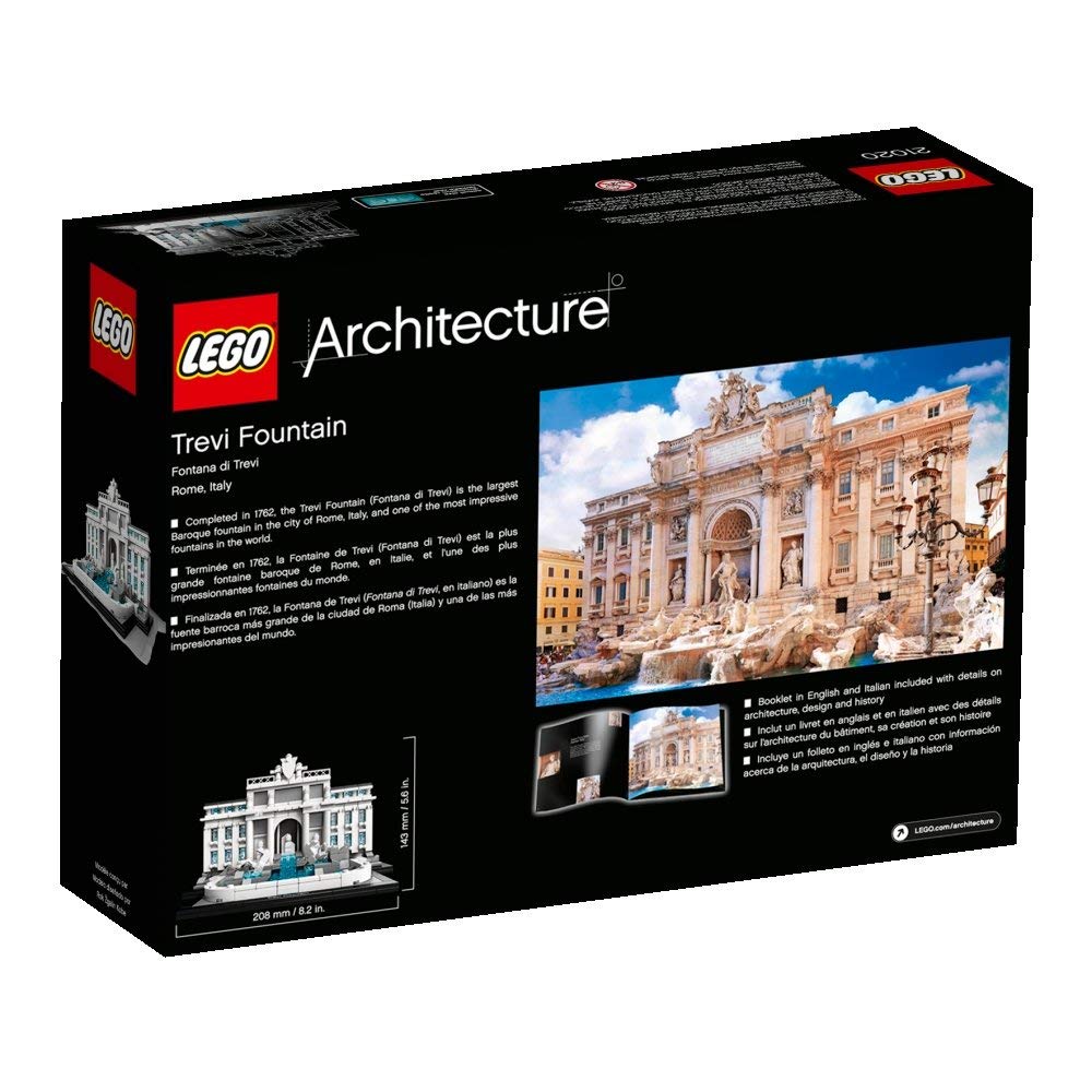 LEGO Architecture Trevi Fountain 21020 Building Set - Collectible Model Kit for Adults & Teens - Perfect for Home Decor, Office Display & Gift Giving