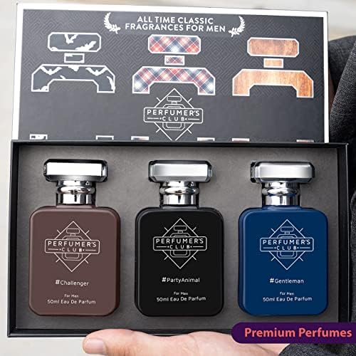 Premium Craft All Time Classic Men's Fragrance Gift Set - 3 Eau De Parfum (Party Animal, Gentleman, Challenger) | 24-Hour Long Lasting | Valentine's Day Gift for Him | Perfect for Date Nights, Office & Special Occasions