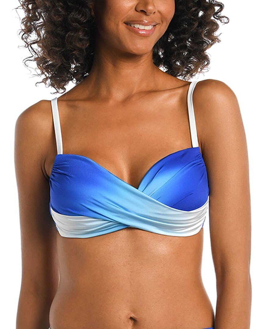 La Blanca Women's Over The Shoulder Wrap Bikini Swimwear Top - Sexy Adjustable Swim Suit for Beach, Pool & Vacation