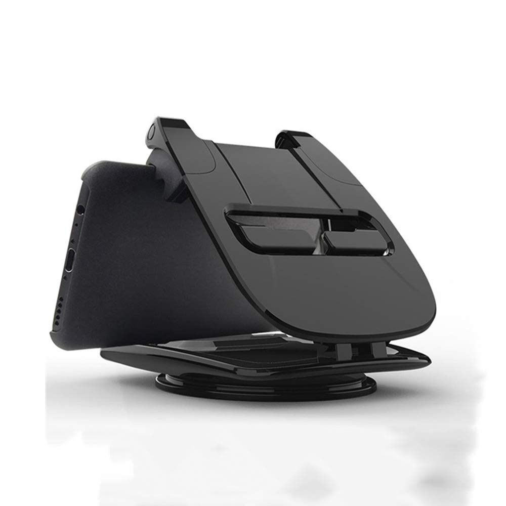 NAHDU 360 Degree Rotating Car Phone Holder - Non-Slip Dashboard Mount with Rubber Mat for iPhone, Samsung & Smartphones - Perfect for GPS Navigation & Hands-Free Driving