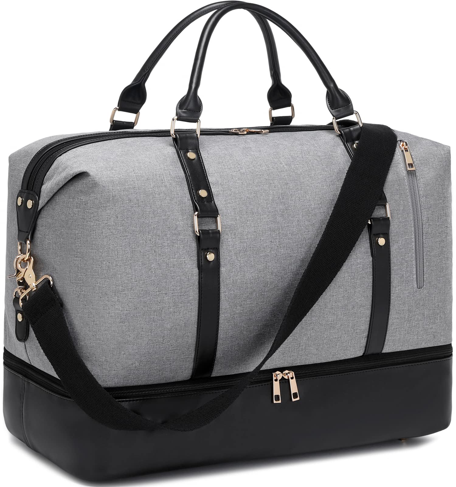 Stylish Oversized Weekender Bag for Women & Men - Large Travel Duffle Bag with Shoe Compartment | Perfect for Weekend Getaways, Gym, Business Trips & Overnight Stays
