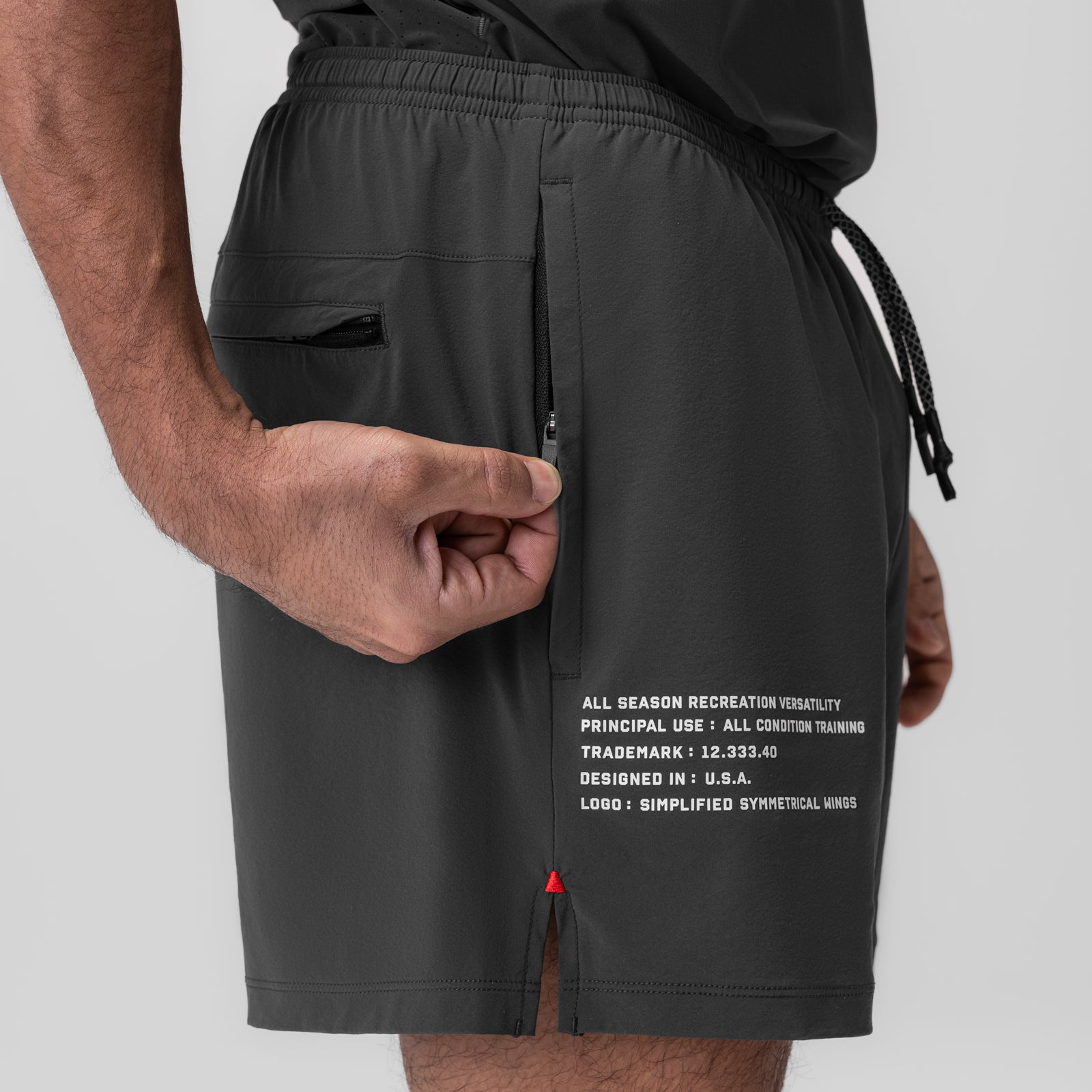 Aerotex™ 5 Training Shorts for Men - Breathable Workout Gym Shorts with Pockets - Space Grey - Perfect for Running, Basketball & Fitness Training