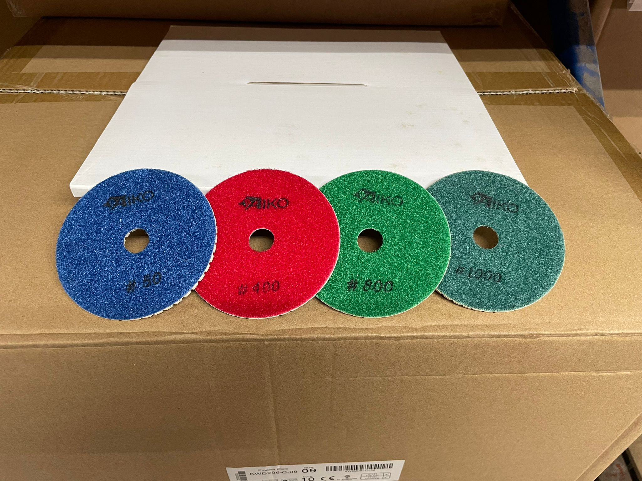 4-Piece Marble Polishing Pads Set for Stone, Granite, Concrete - Model PAD 4M - Perfect for Countertop Restoration & DIY Home Improvement Projects