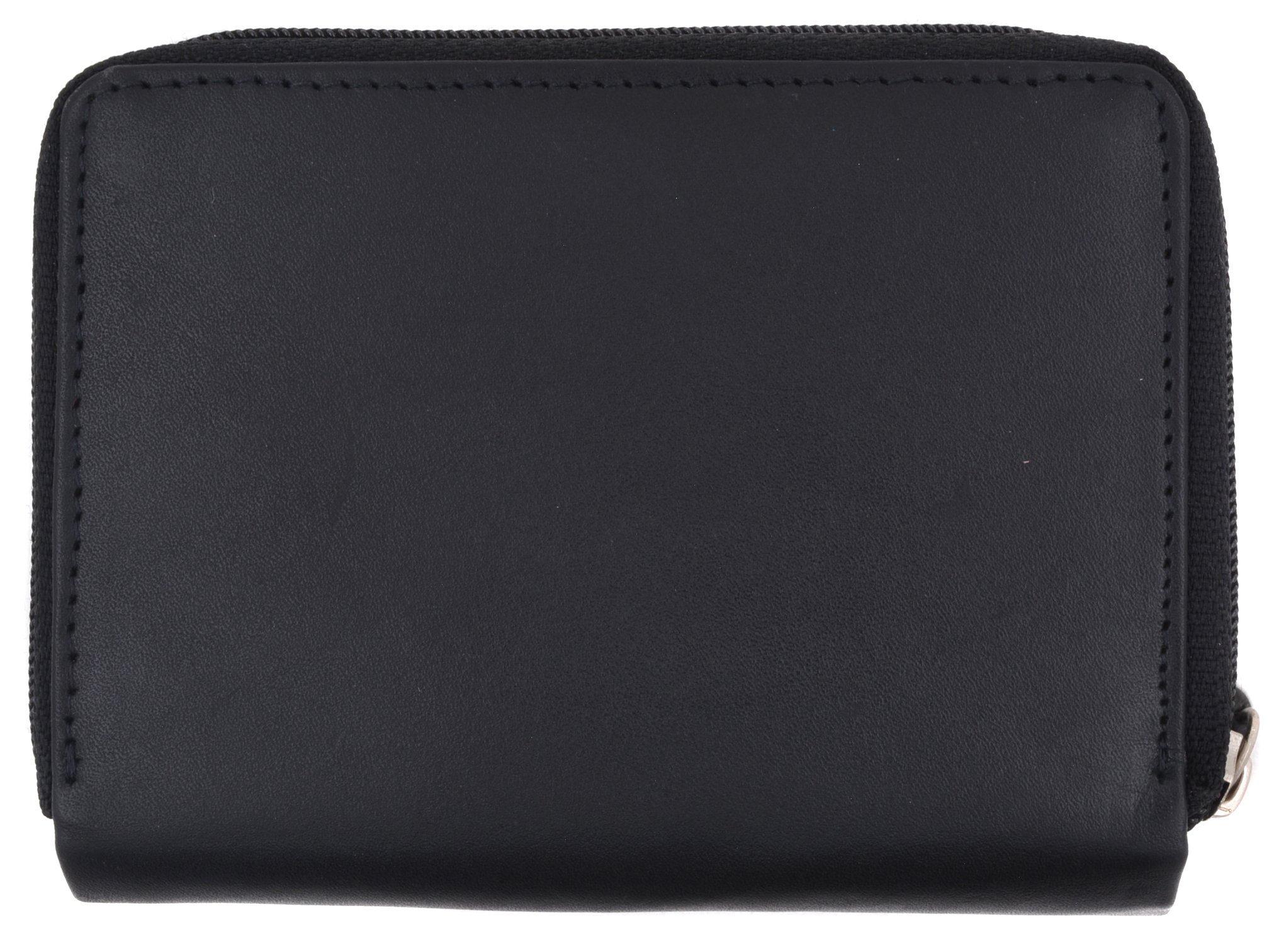 Genuine Leather Women's Trifold ID Card Holder Wallet with Zippered Compartment - Stylish RFID Blocking Wallet for Work, Travel & Everyday Use