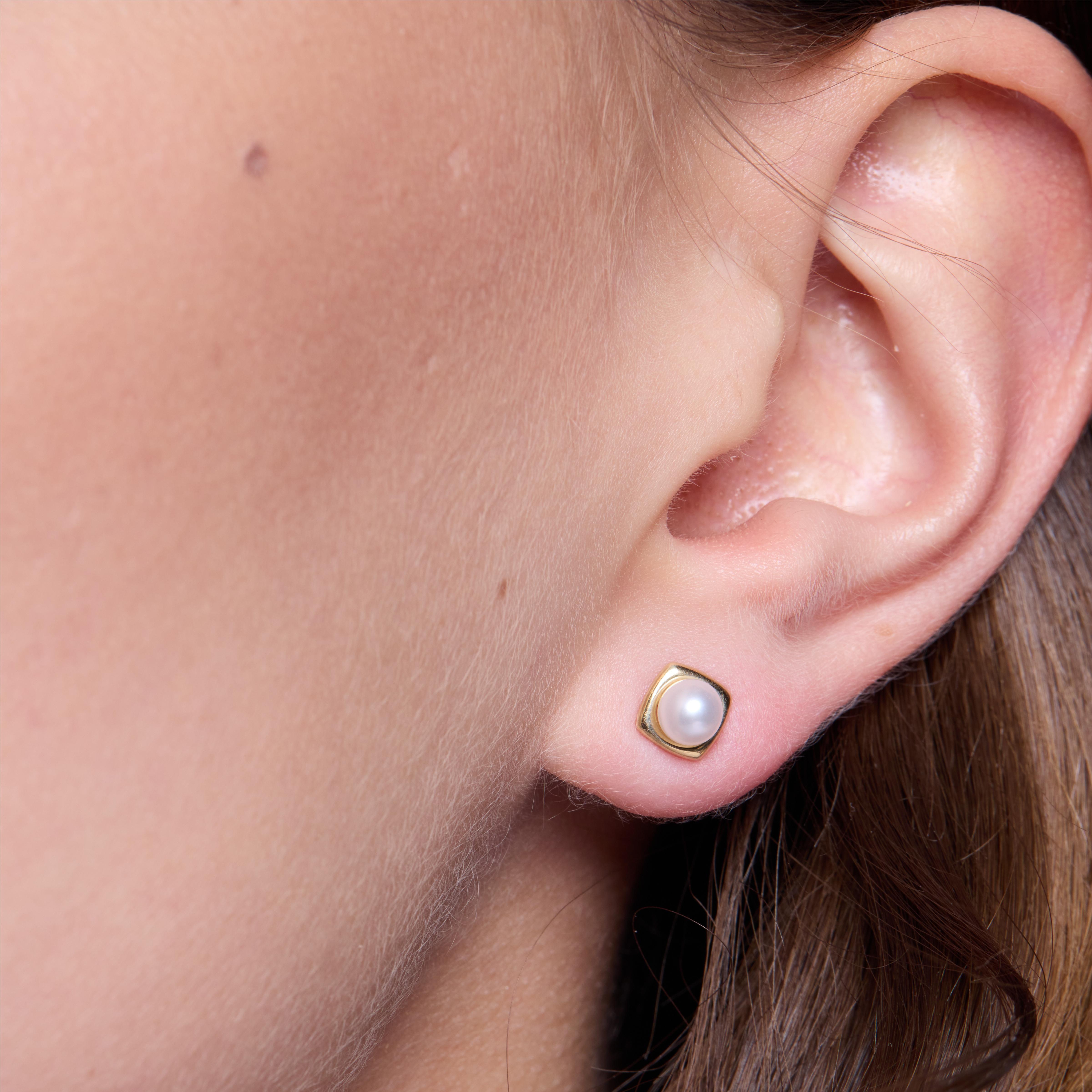 Shining Gold AAAA Pearl Stud Earrings for Women - Luxury Cultured Pearl Jewelry Gift Set - Perfect for Weddings, Parties & Special Occasions