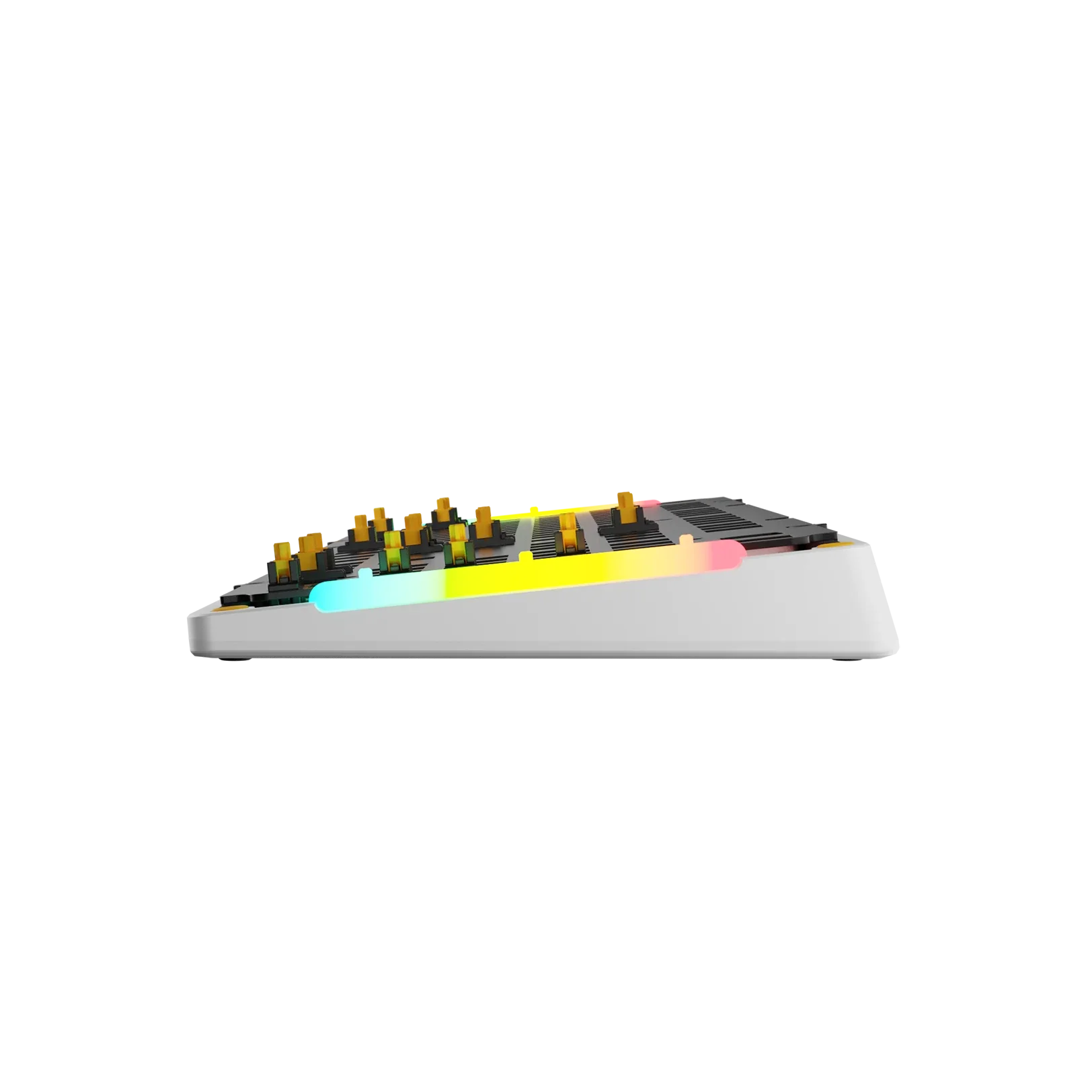 GMMK 3 Mechanical Keyboard Bottom Case - Metal Matte White (100% Size) | Durable Aluminum Base for Custom Keyboard Builds & Gaming Setups