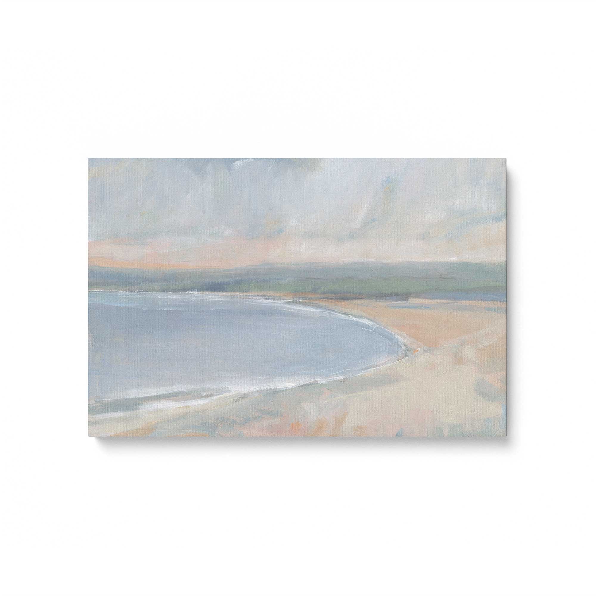 Hazy Beach at Dawn II - Stunning Canvas Wall Art Print for Coastal Home Decor, Beach House, Living Room & Bedroom