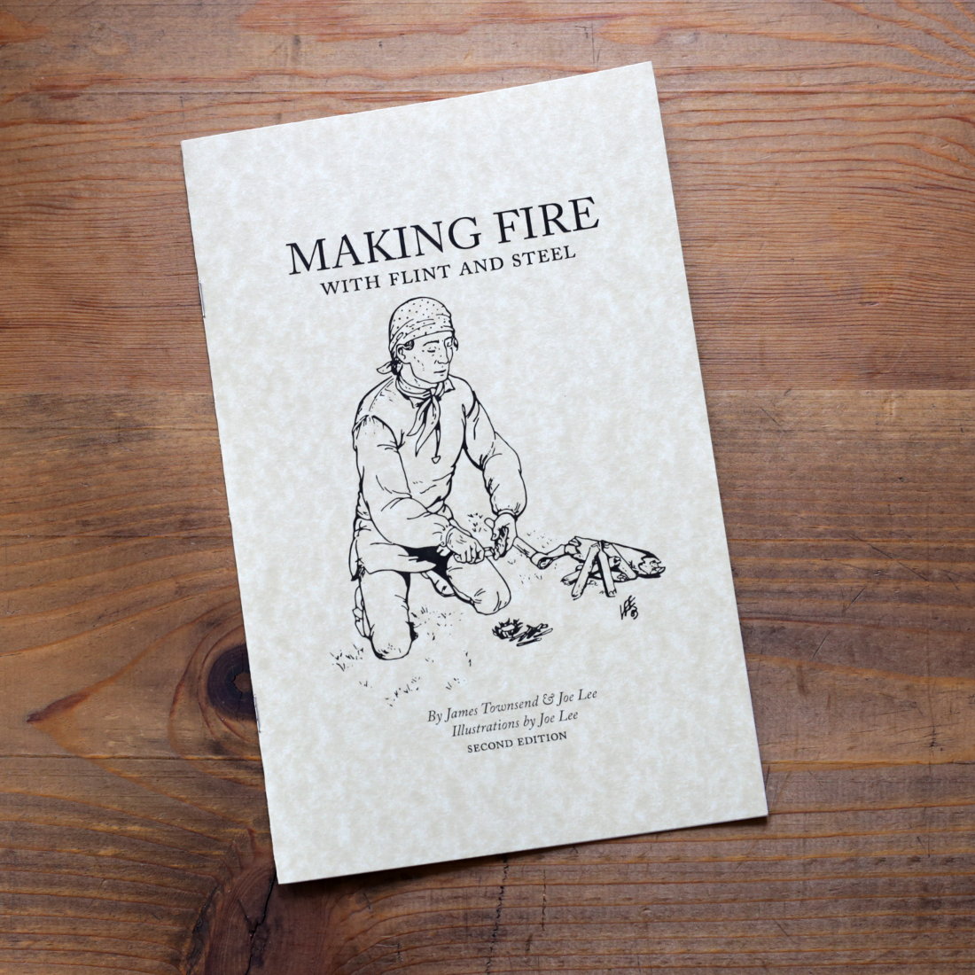 Flint and Steel Fire Starter Kit - Survival Guide Booklet for Outdoor Camping, Bushcraft & Emergency Preparedness