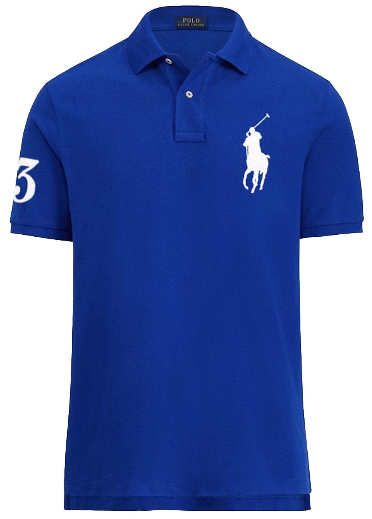 POLO RALPH LAUREN Men's Big Pony Custom Slim Fit Mesh Polo Shirt - Breathable Cotton Golf & Casual Wear for Summer