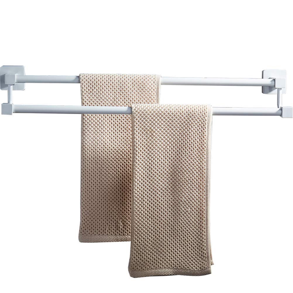 Stainless Steel White Towel Bar 16 Inch - Rustproof Bathroom Towel Rack & Rail - No Drilling Required - Perfect for Modern Bathrooms, Spas & Guest Rooms