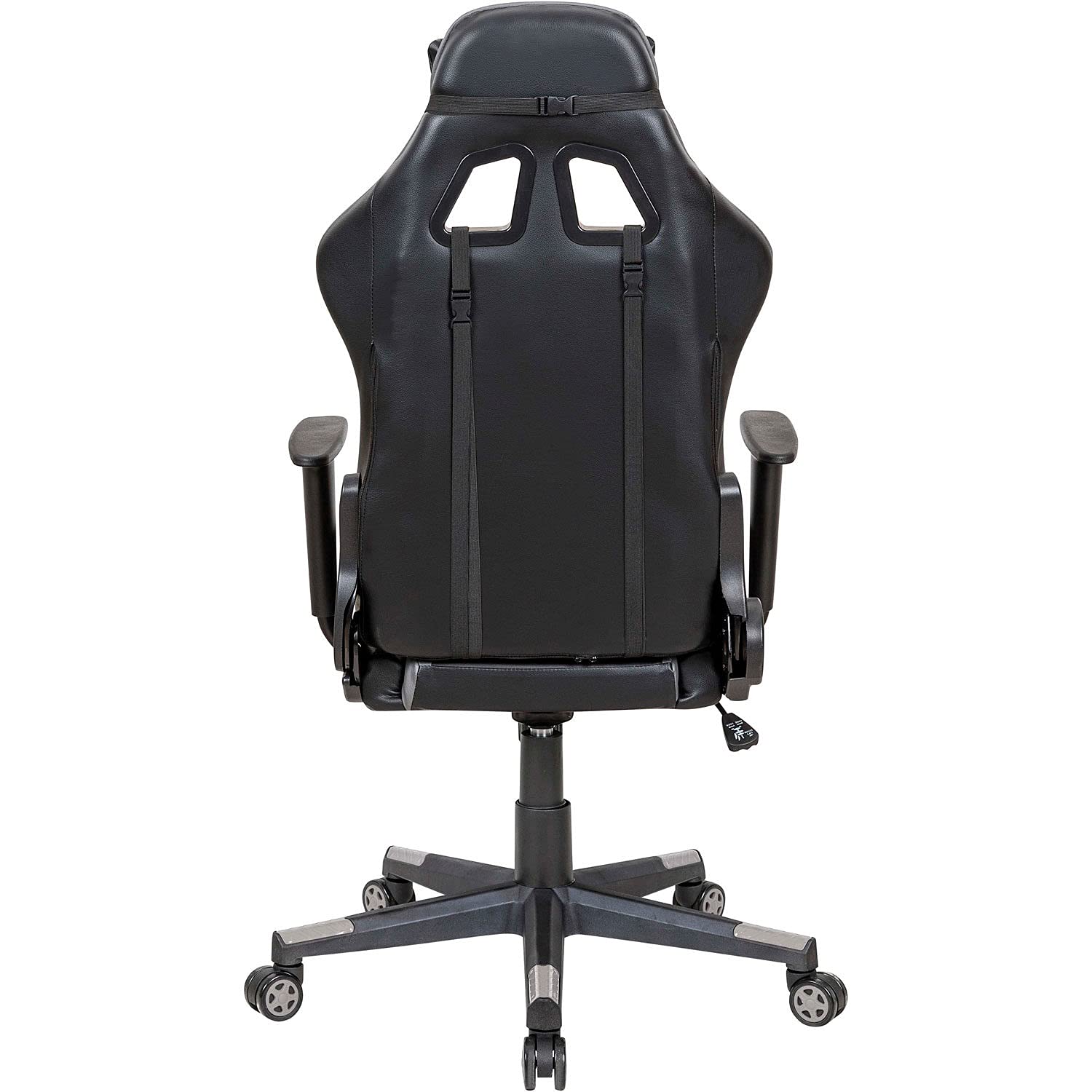 Premium High Back Gaming Chair with Bonded Leather - Ergonomic Office & Racing Style for PC, Console & Streaming - Black/Gray - Perfect for Esports, Home Office & Gaming Setups